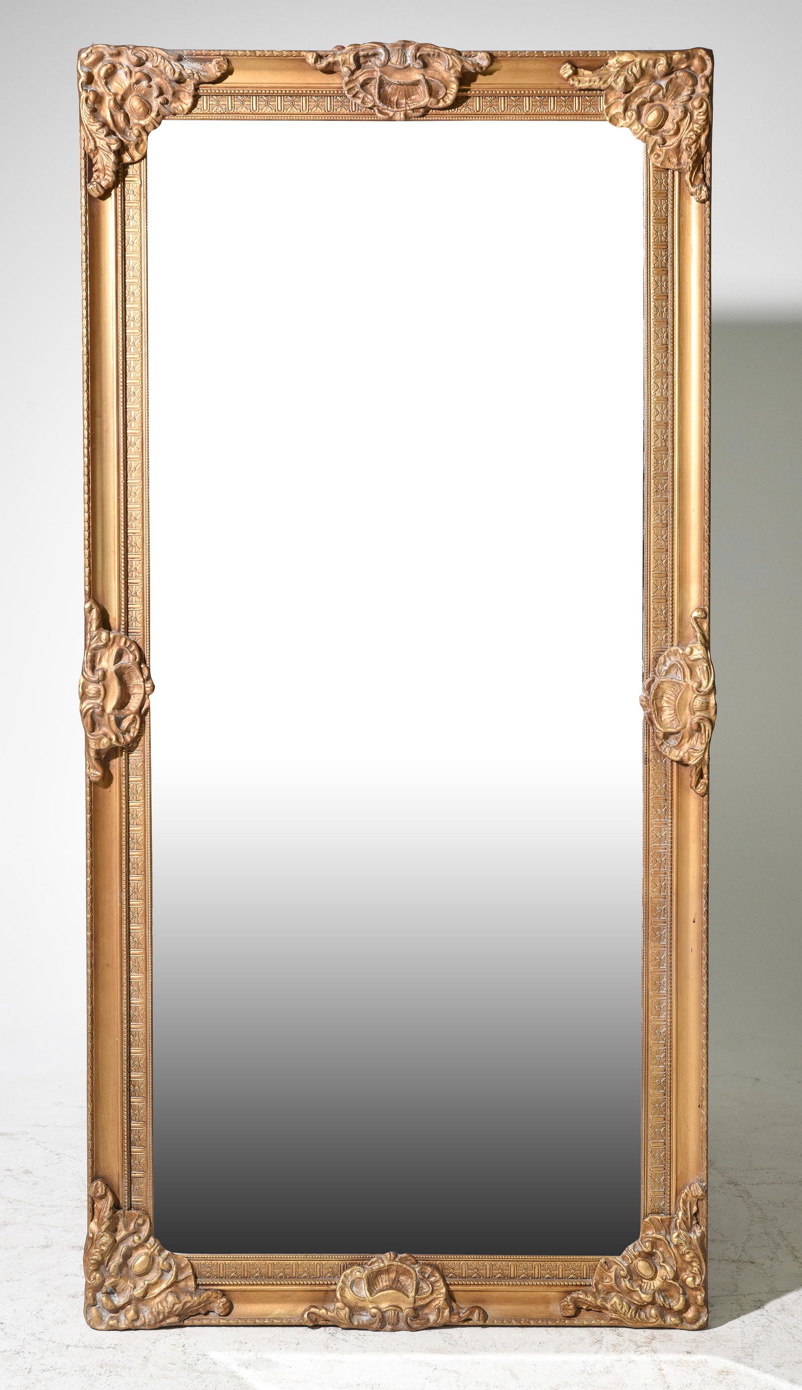 French Style Tall Gold Framed Pier Mirror (1 of 4)