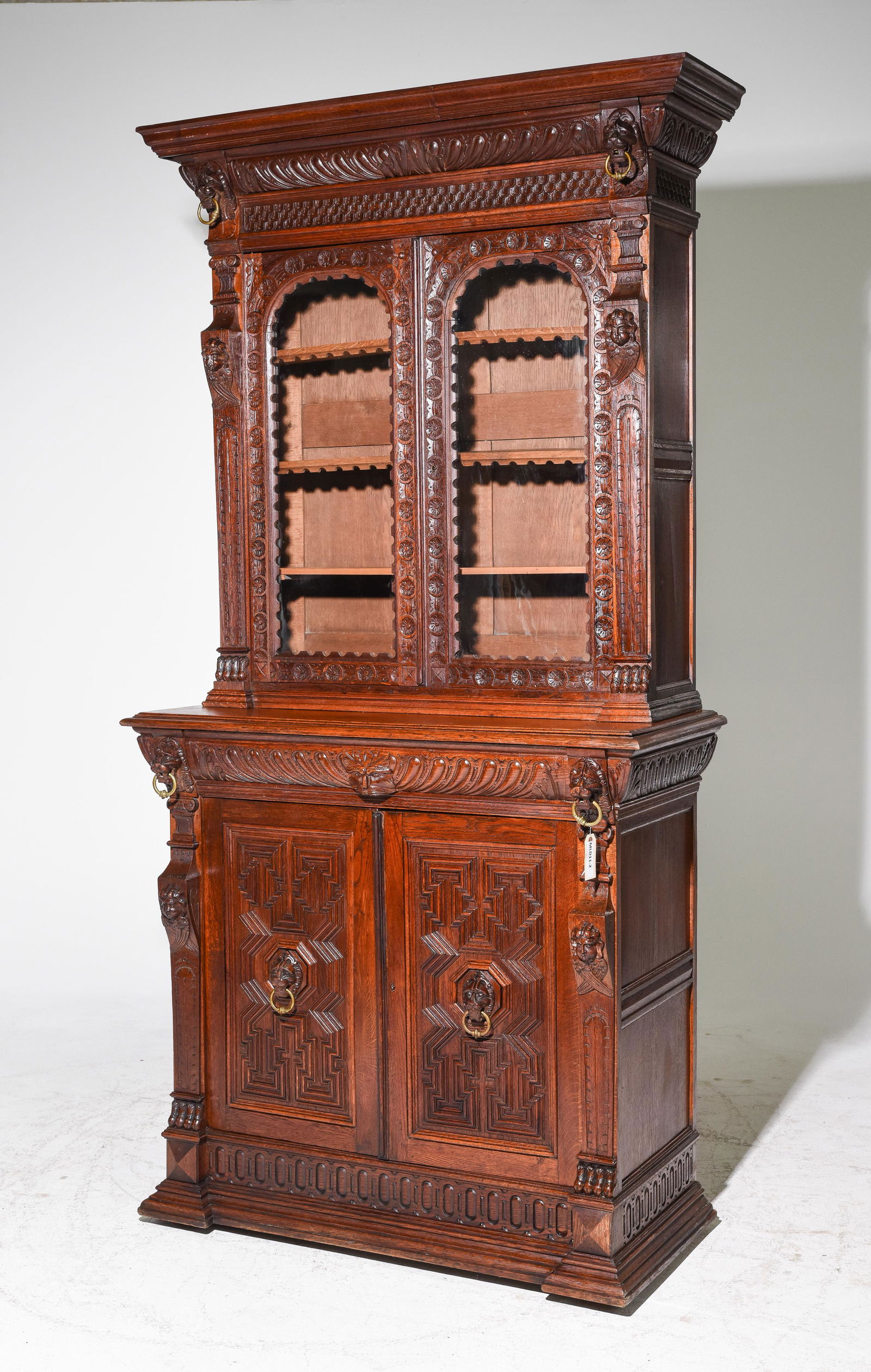 Renaissance Style Carved Oak Cupboard / Bookcase (1 of 6)