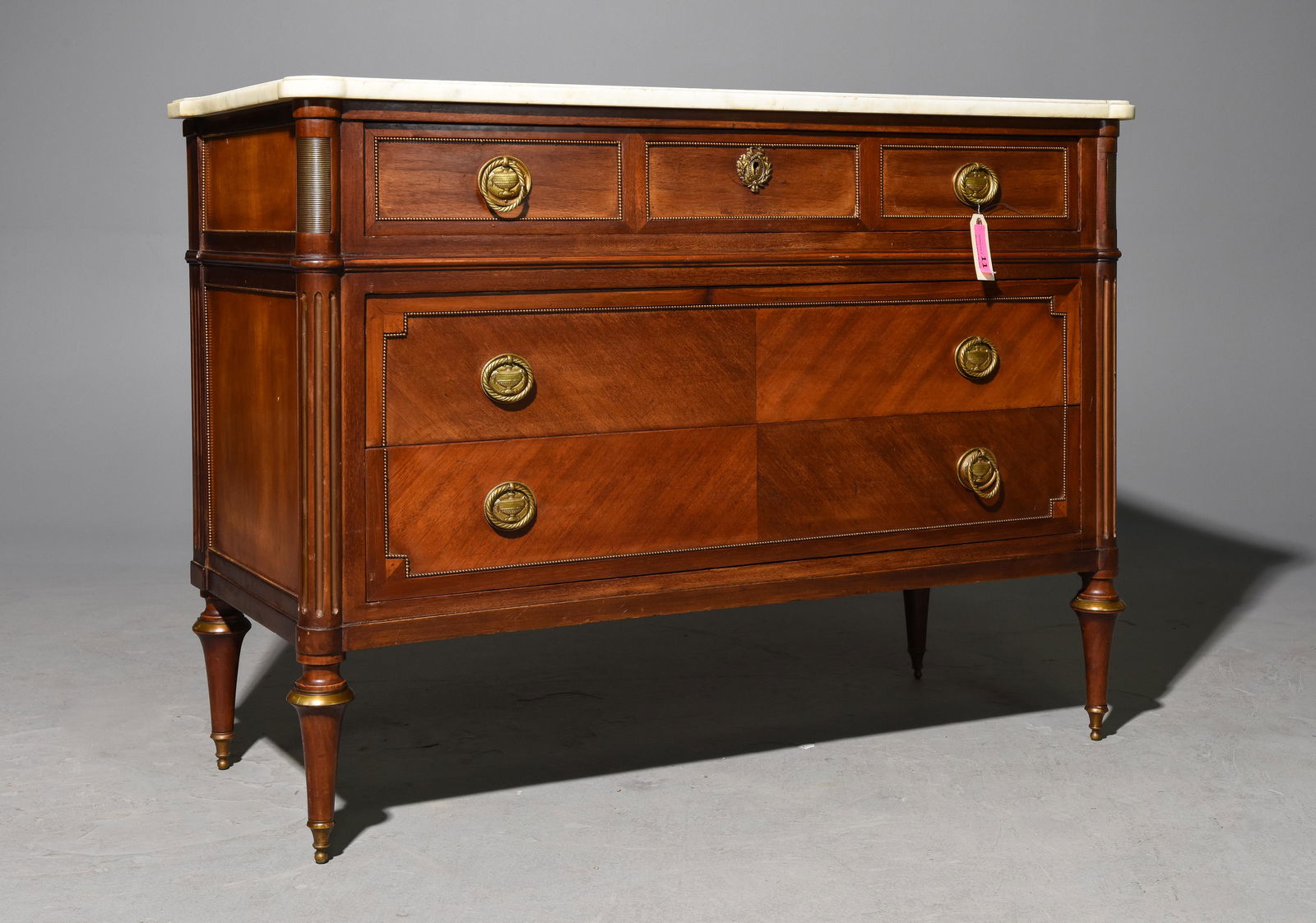 Louis XVI Style White Marble Top Chest / Commode #1 (1 of 5)