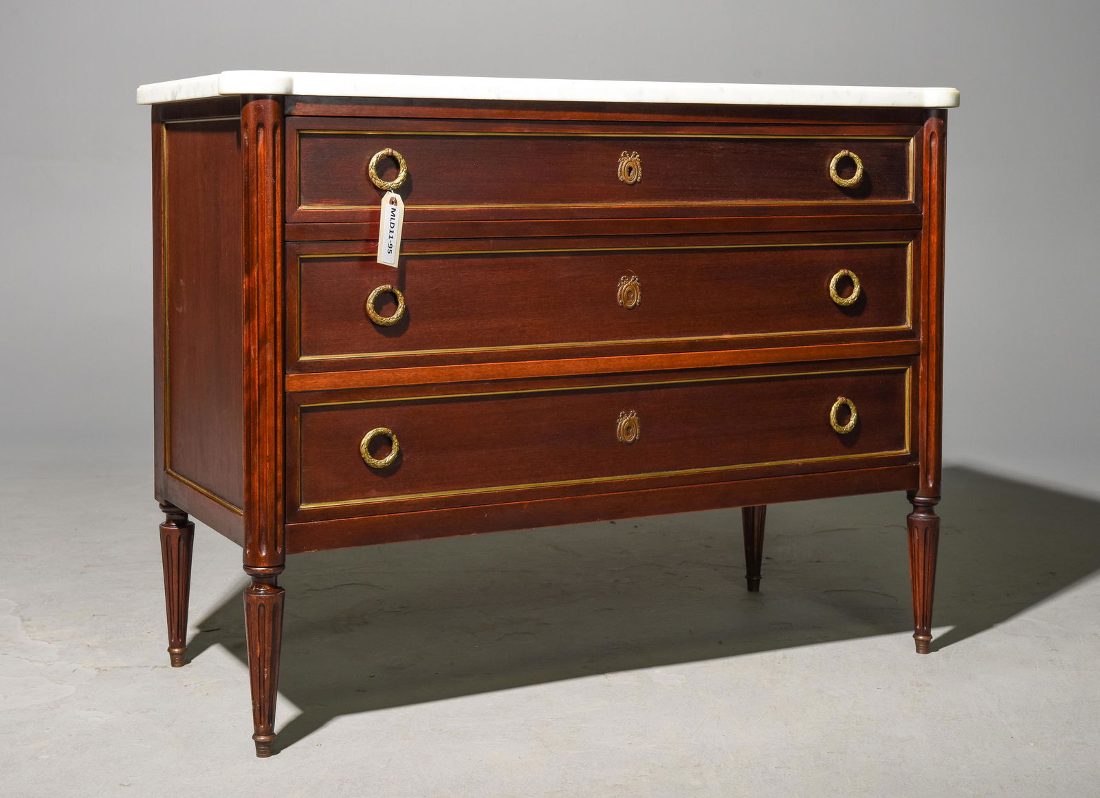 Louis XVI Style White Marble Top Chest / Commode #2 (1 of 4)