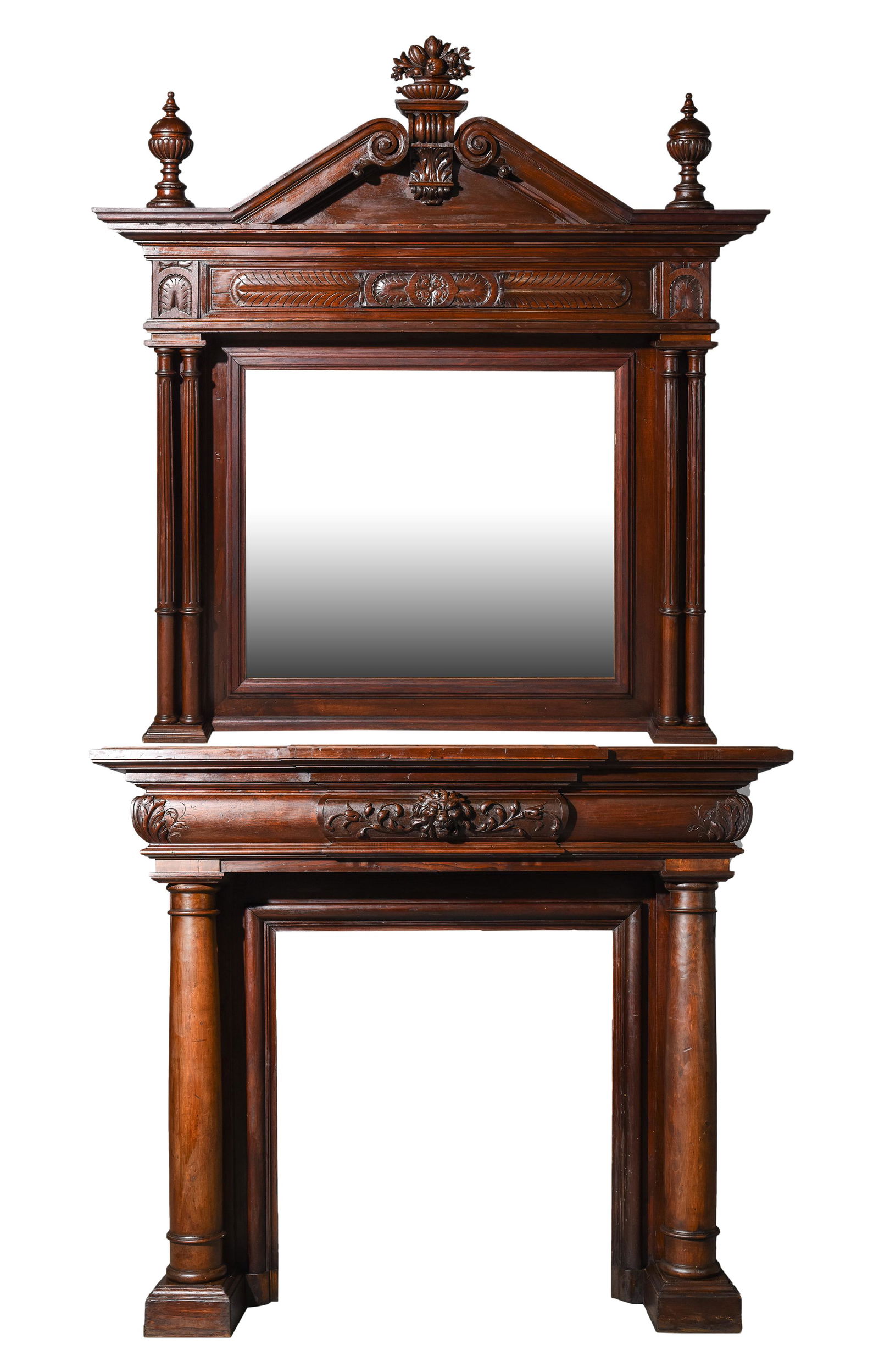 Renaissance Style Monumental Oak Mantle (1 of 10)