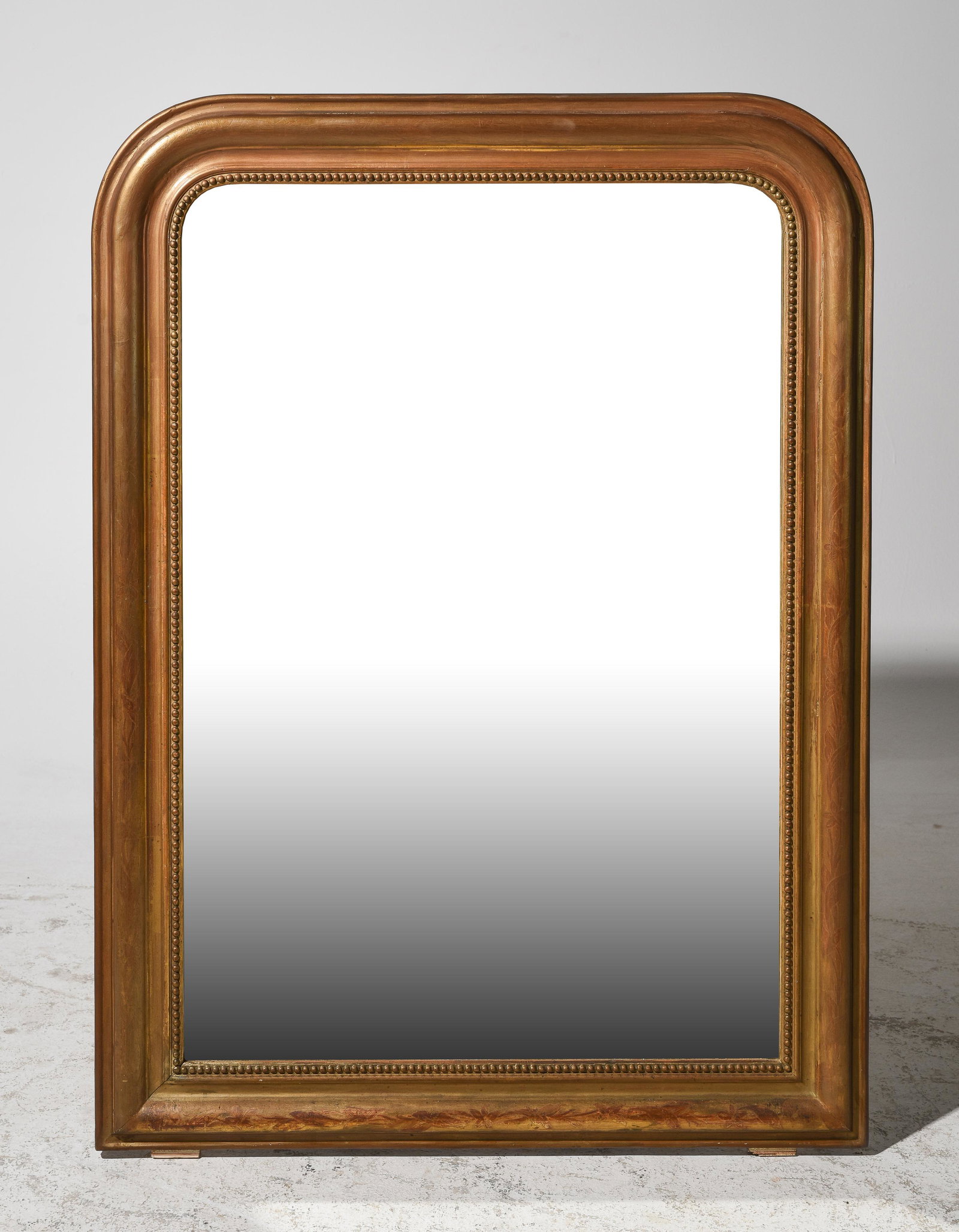 Louis Philippe Style Gold Gilt Framed Mirror: French Louis Philippe Style Gold Gilt Framed Mirror Design