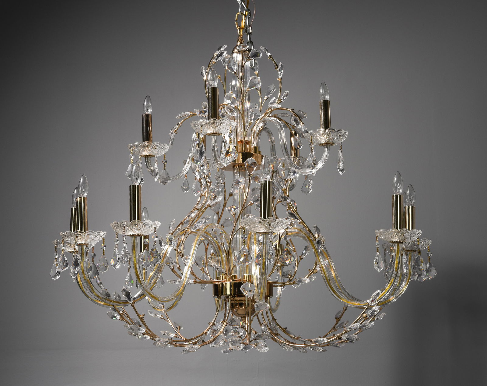 Italian Style Large Elegant 15 Light Chandelier #1 (1 of 5)