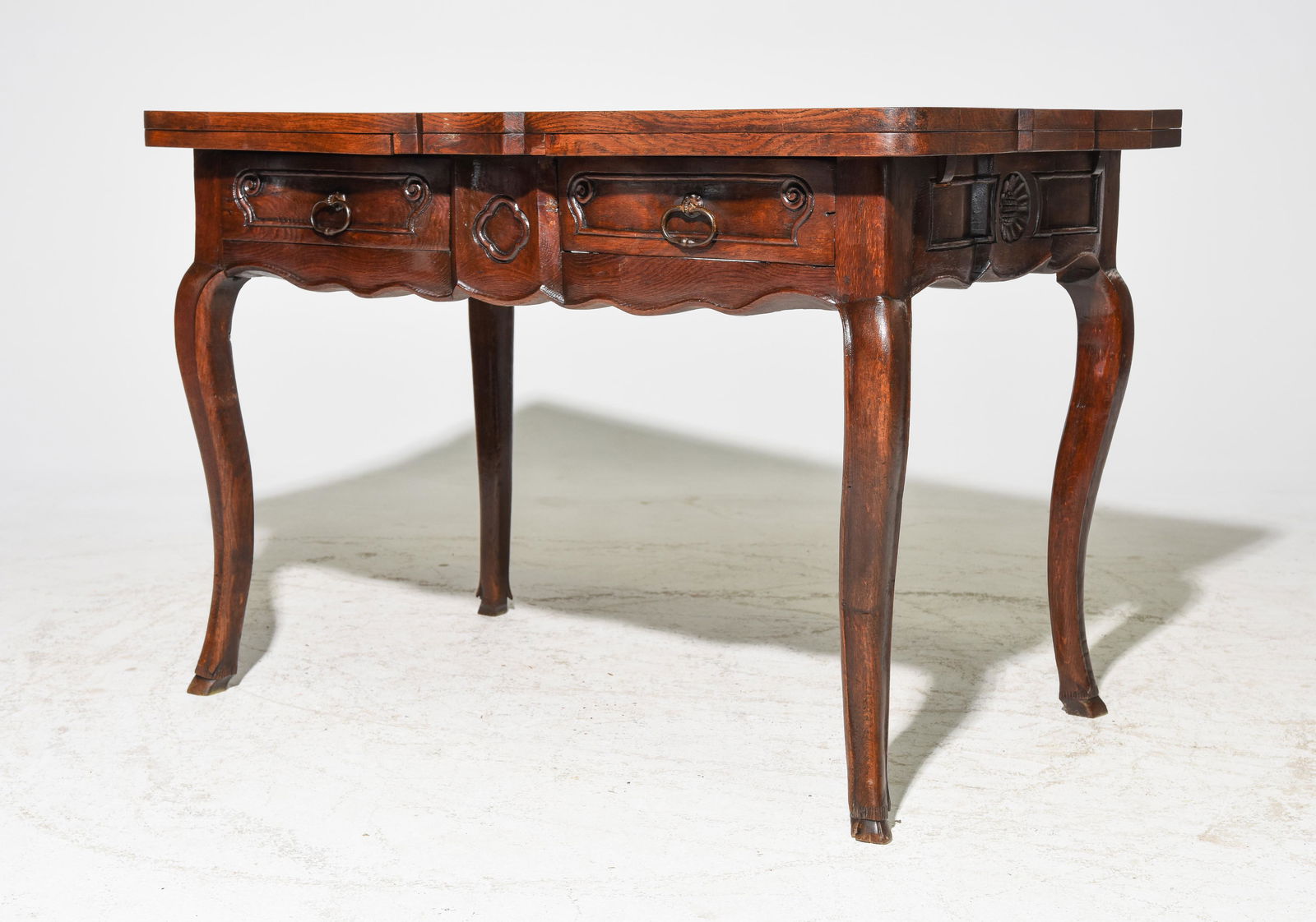 French Regency Style Oak Draw Leaf Table (1 of 4)