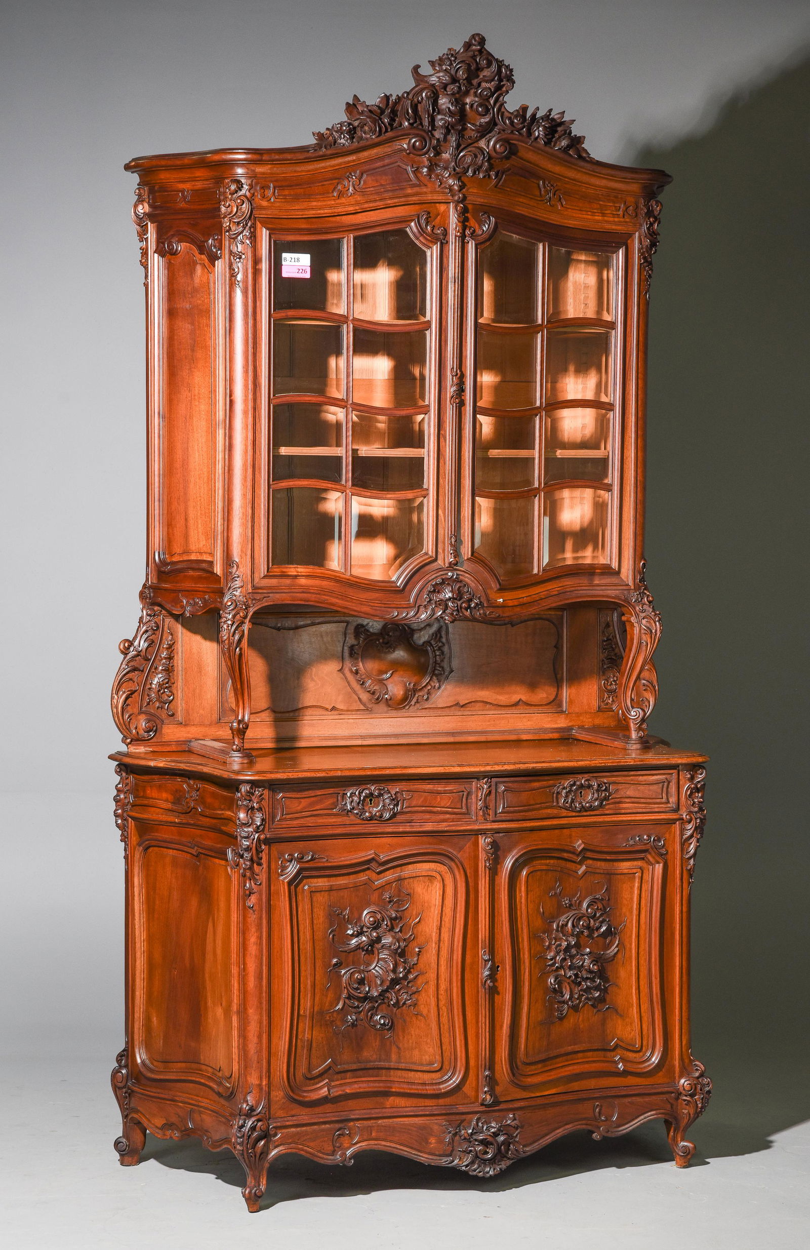 Louis XV Style Walnut Double Buffet (1 of 8)