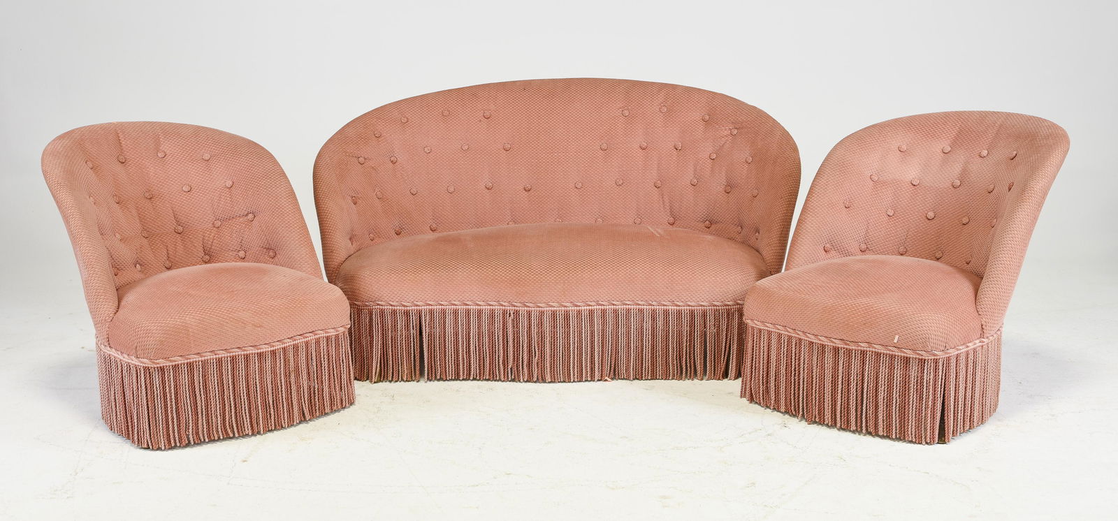 3pc French Crapeau Settee & 2 Chairs (1 of 4)