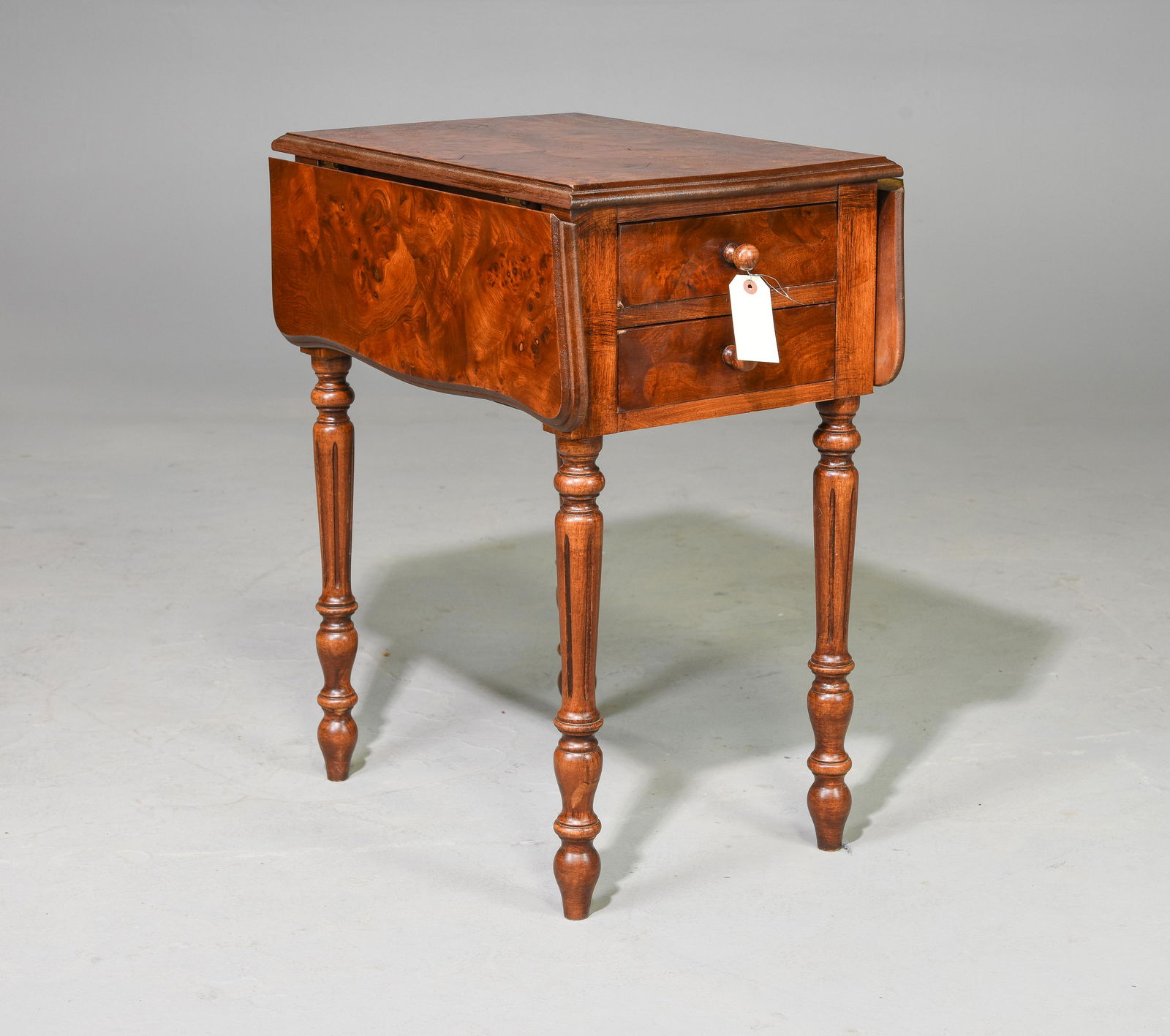 Louis XVI Style Walnut Drop Sided Occasional Table (1 of 3)