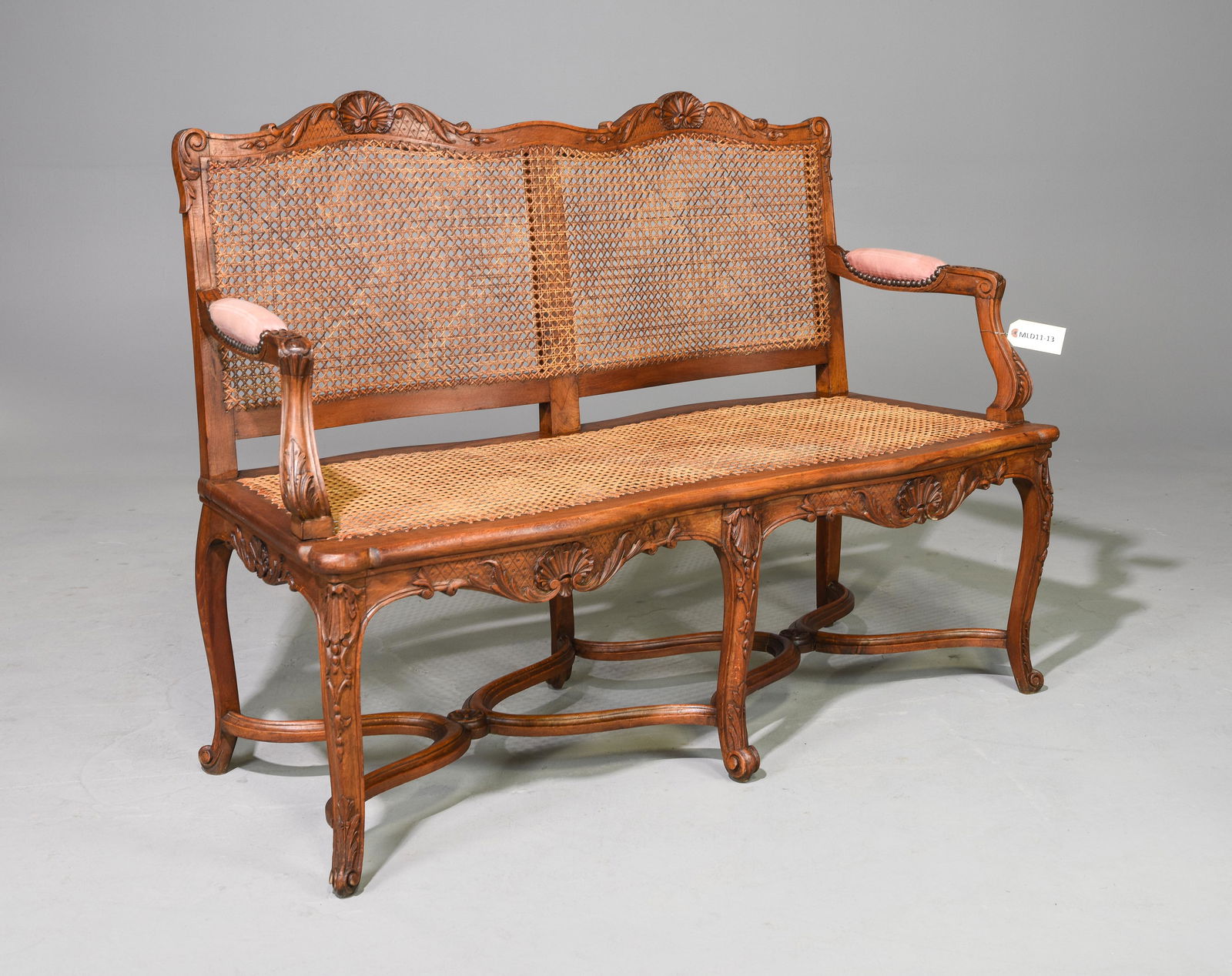 Louis XV Style Caned Settee (1 of 4)