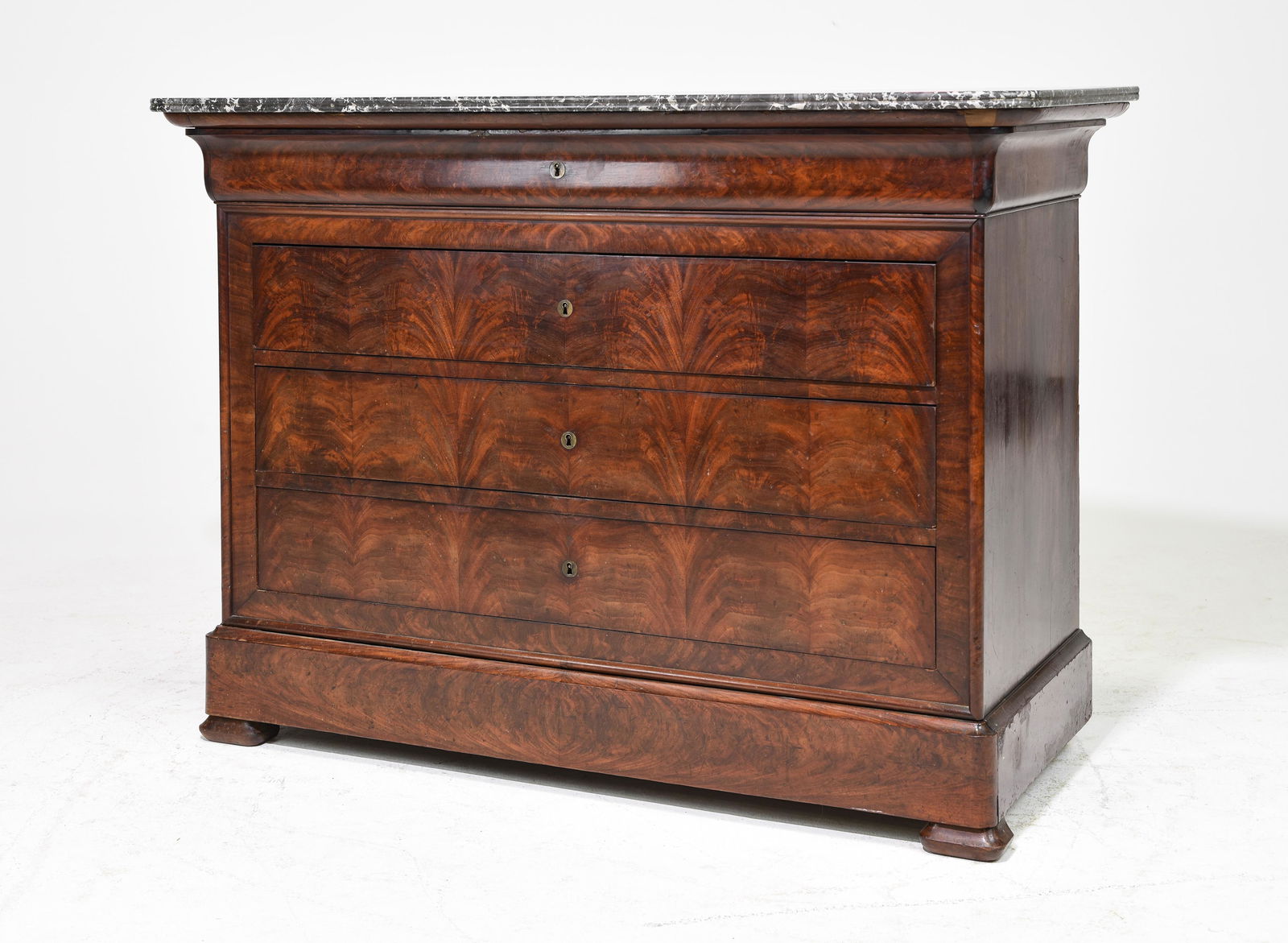 Louis Philippe Style Marble Top Commode / Chest (1 of 4)