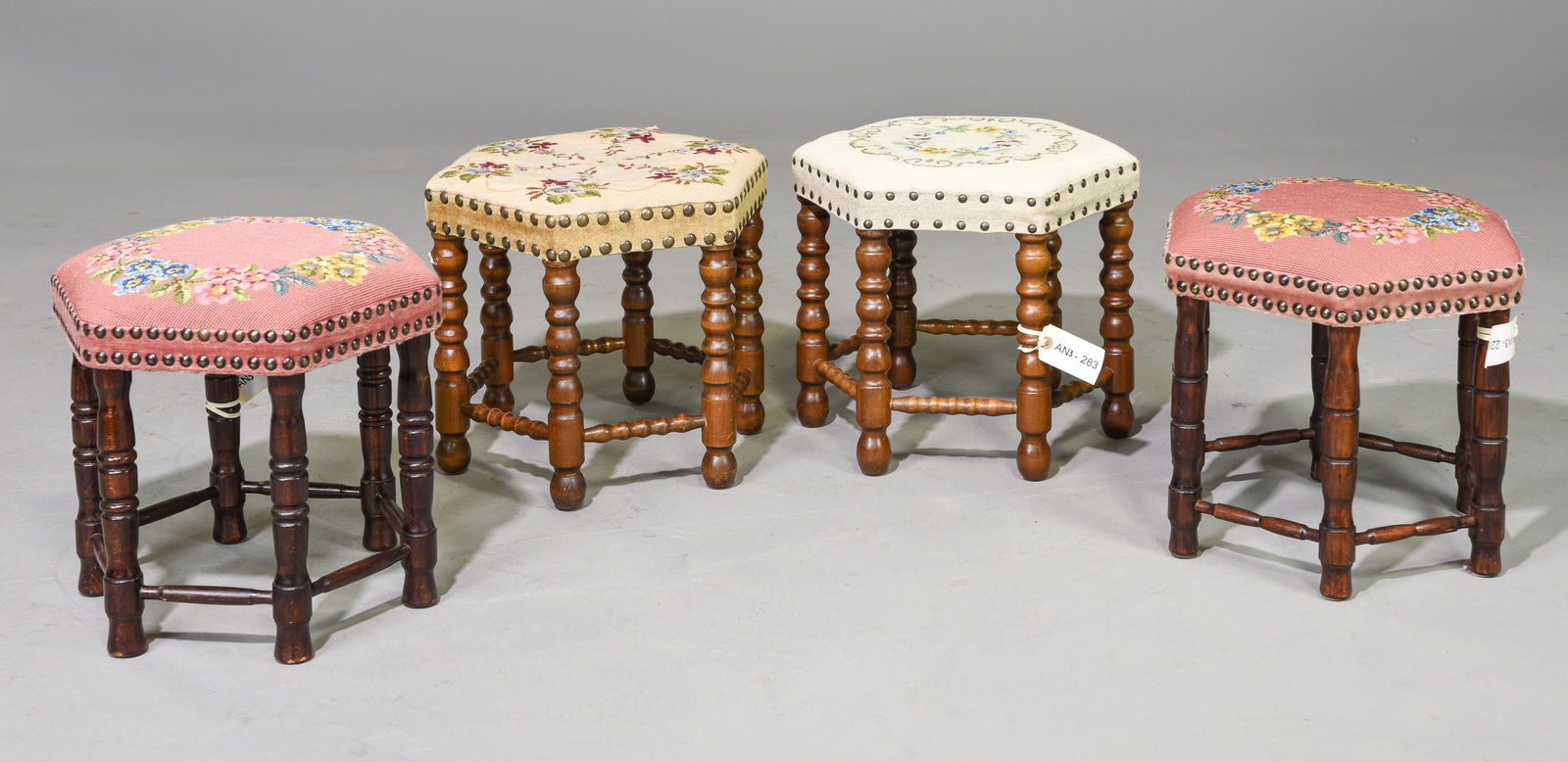 4 Assorted Needlepoint Stools (1 of 5)