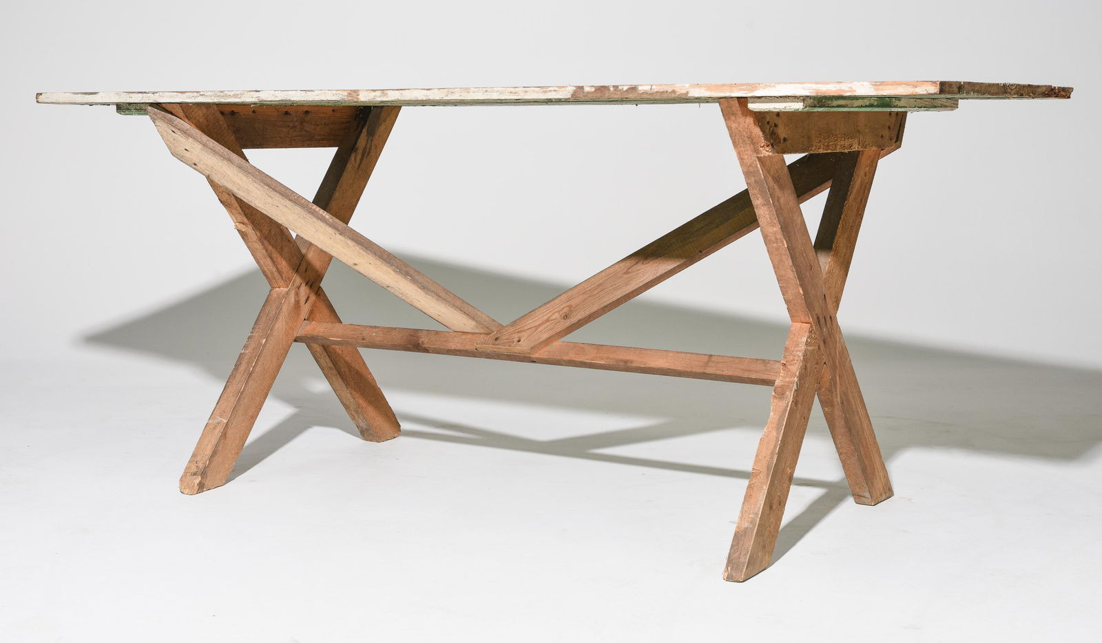 Tall Rustic X Base Farm House Table (1 of 4)