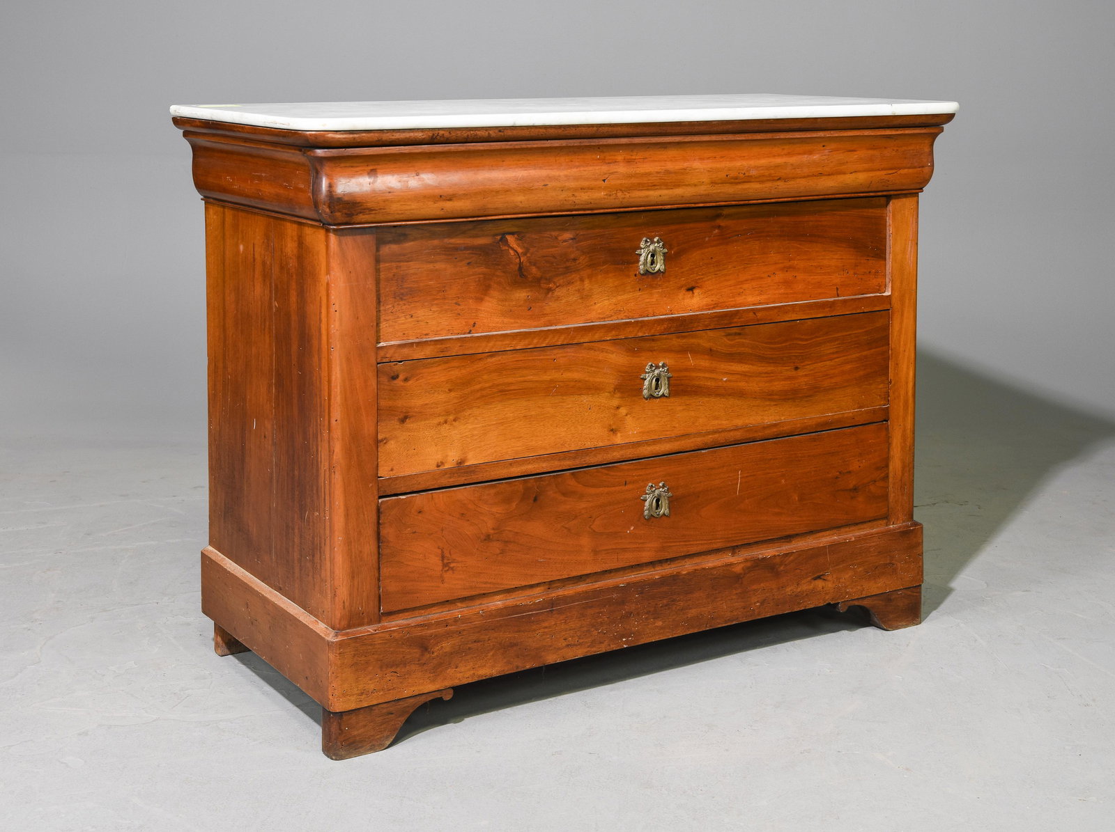 Louis Philippe Style White Marble Top Commode (1 of 4)