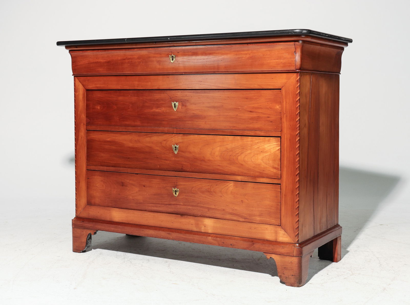 Louis Philippe Style Marble Top Cherry Commode / Chest (1 of 5)