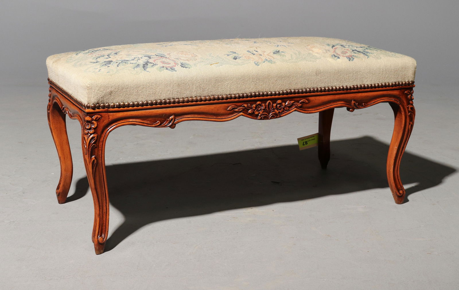 Louis XV Style Needlepoint Stool / Ottoman #2 (1 of 3)