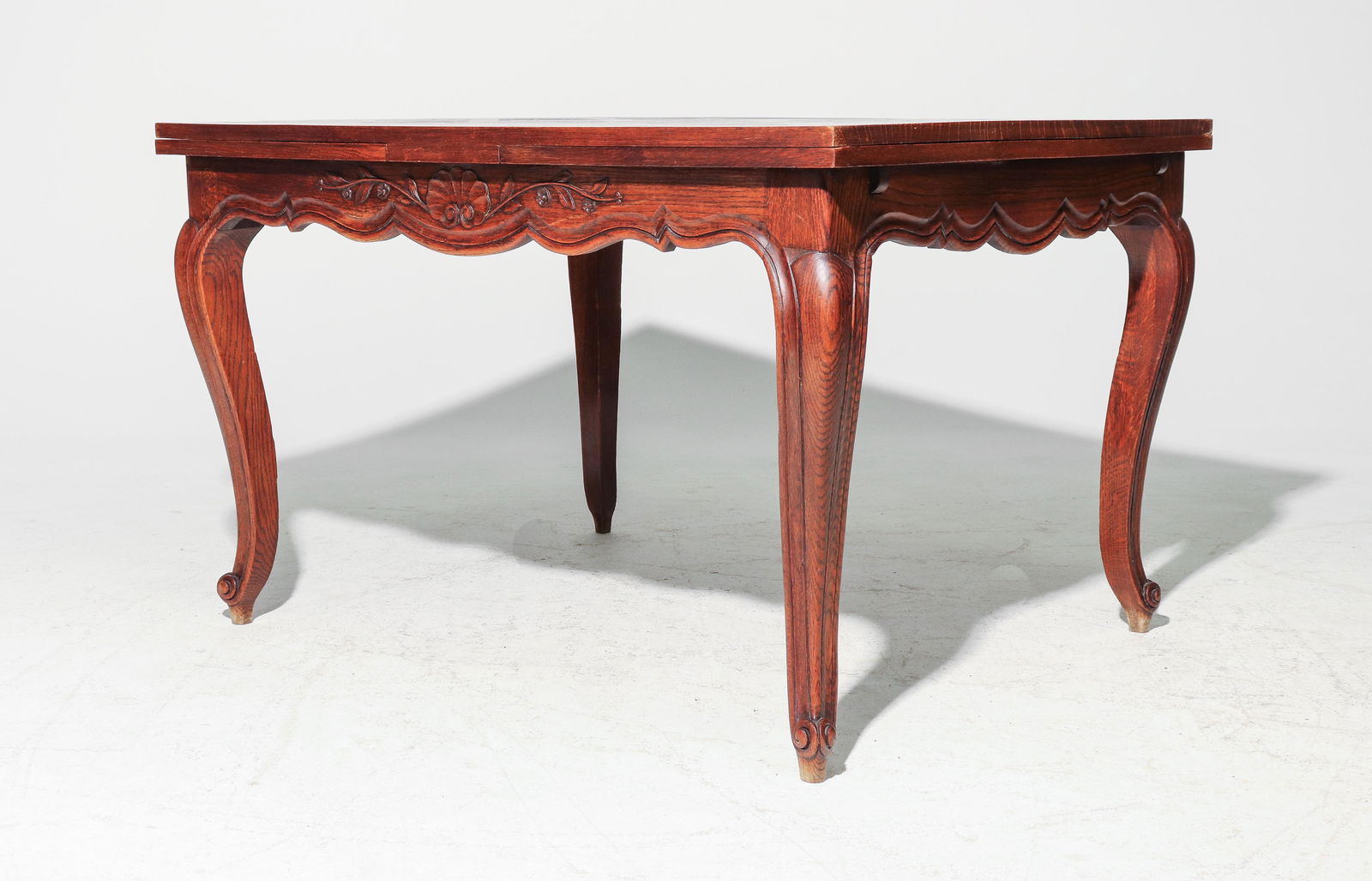 French Regency Style Oak Draw Leaf Table (1 of 4)