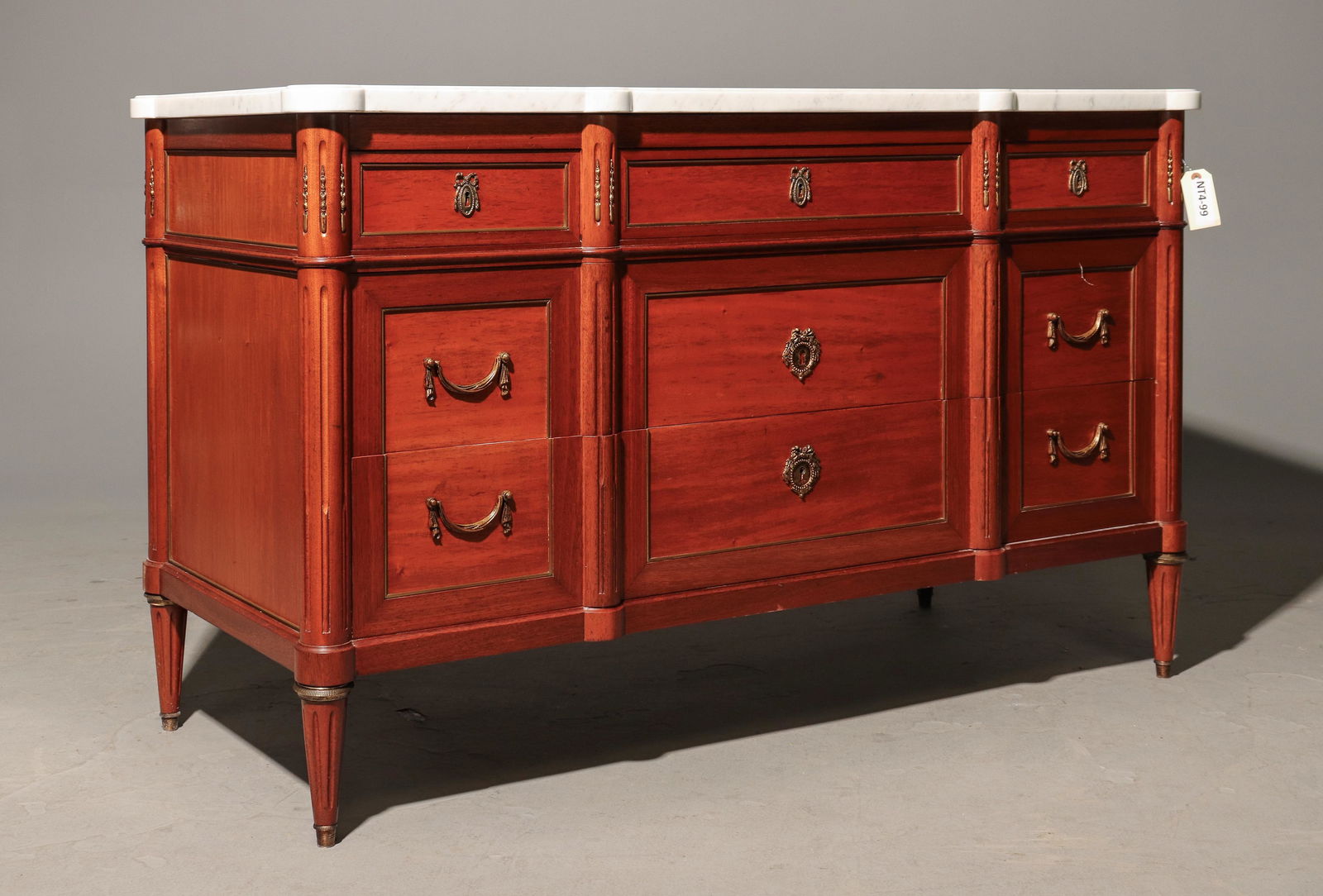 Louis XVI Style White Marble Top Commode #1 (1 of 4)