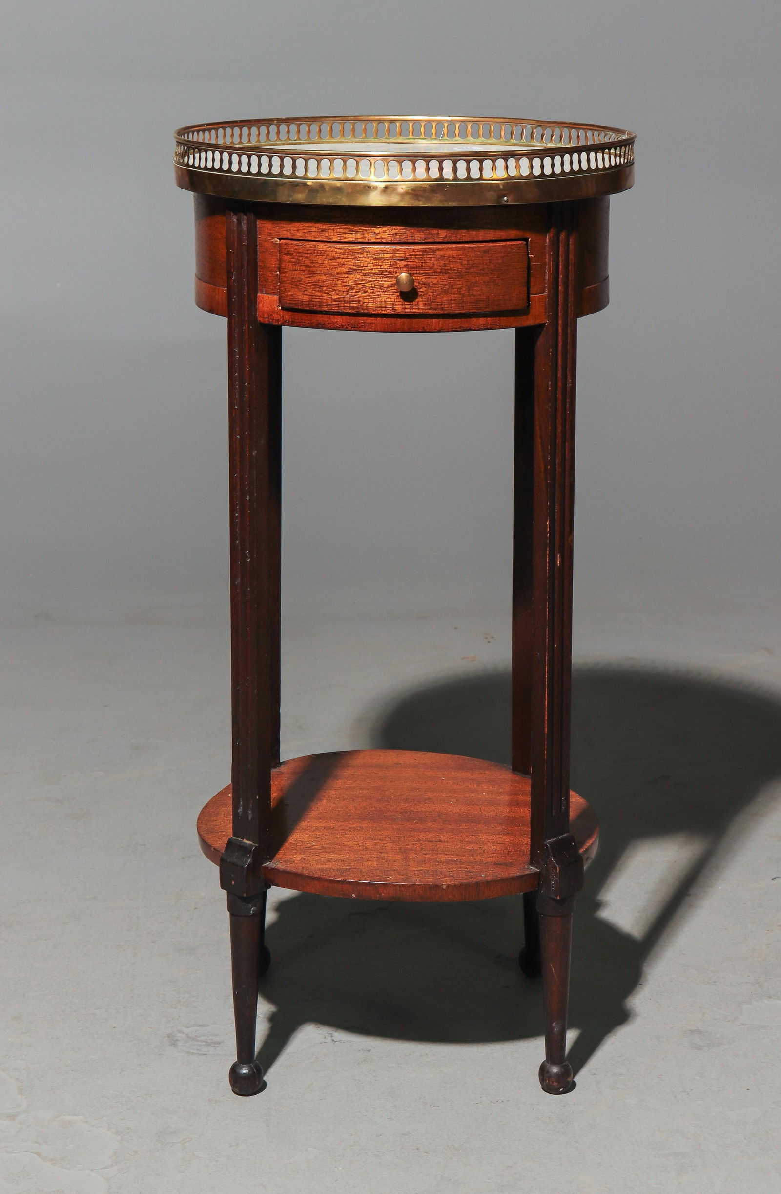 Louis XVI Style White Marble Top Round Table (1 of 4)