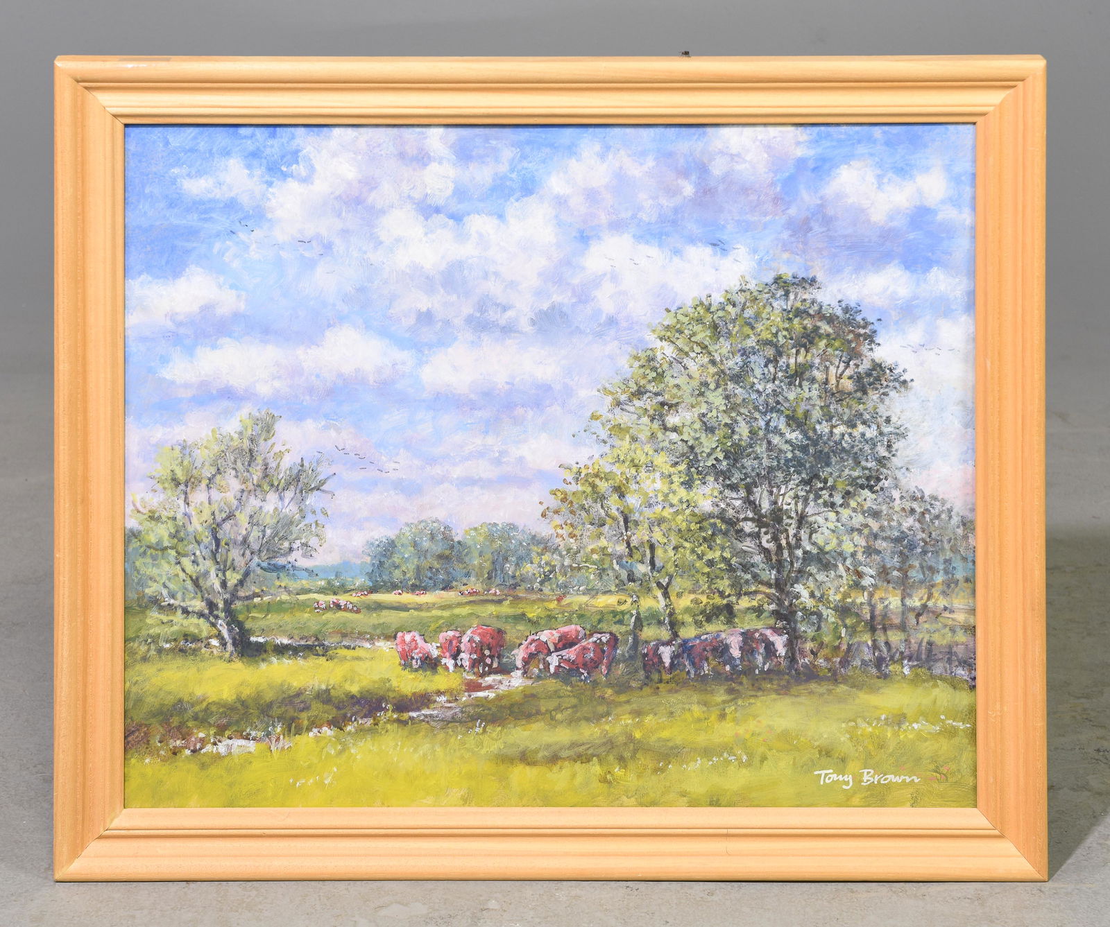 Tony Brown Framed Oil on Board - Cows (1 of 2)
