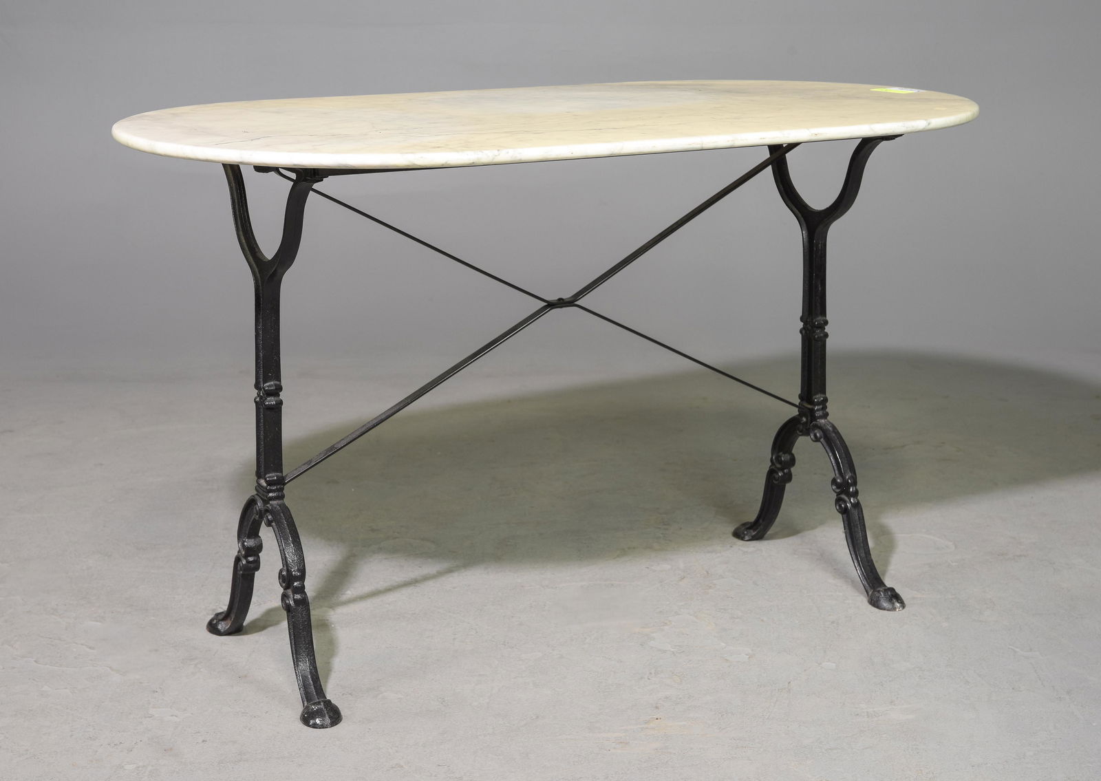 French Oval Iron Base Patisserie Table (1 of 2)