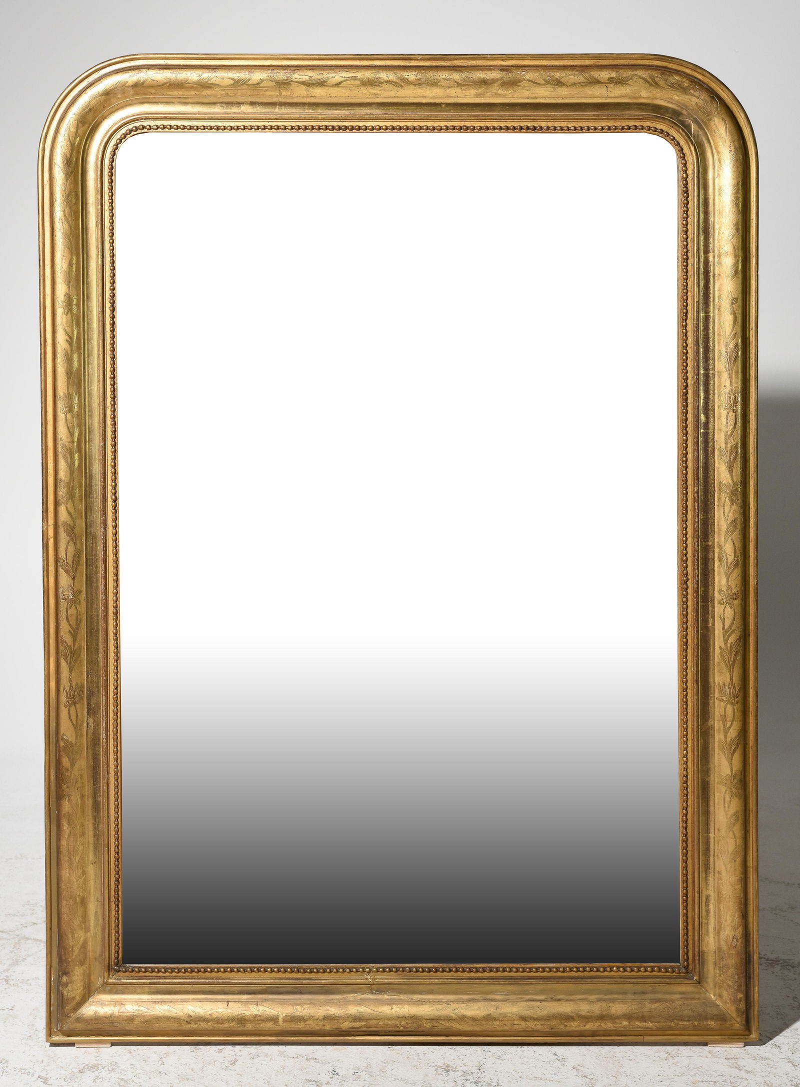 Louis Philippe Style Large Gold Gilt Framed Mirror #1 (1 of 4)