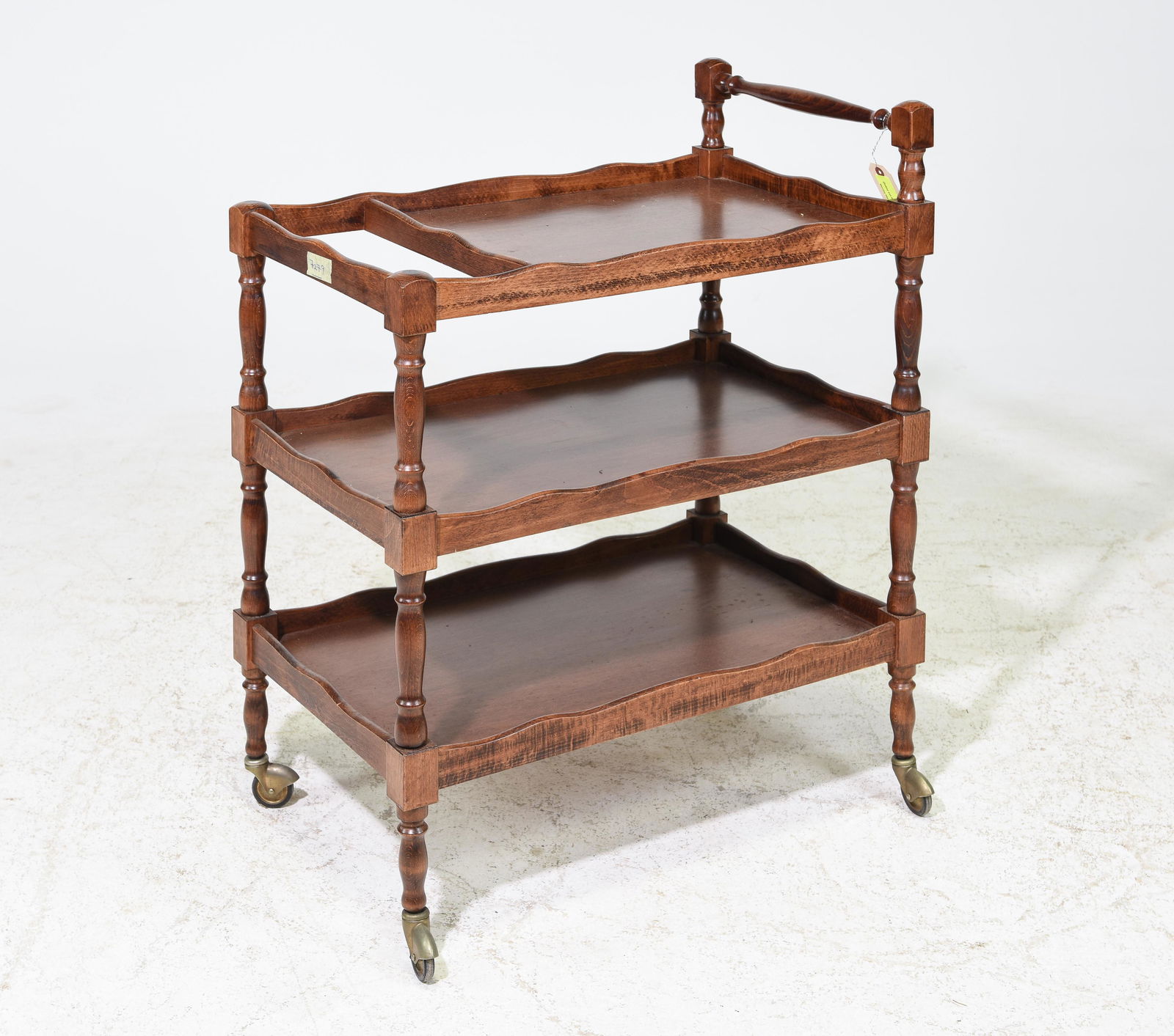 French Oak 3 Tier Trolley / Bar Cart (1 of 4)