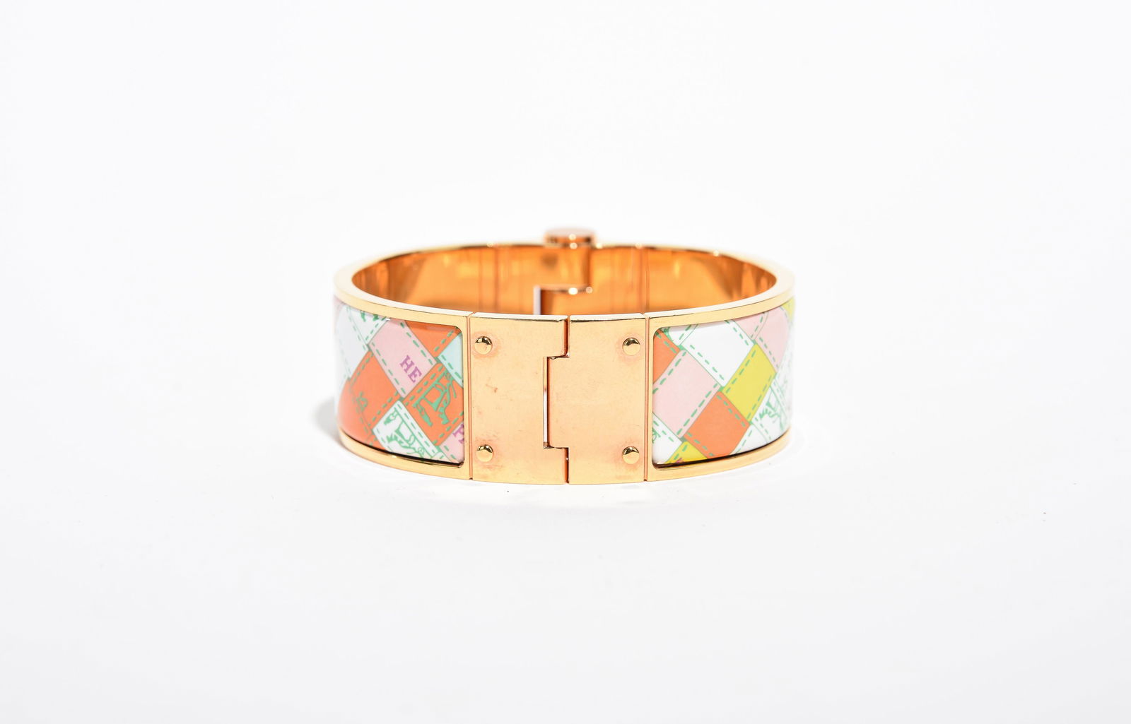 Hermes Hinged Bracelet  in Mozaic Motif (1 of 3)