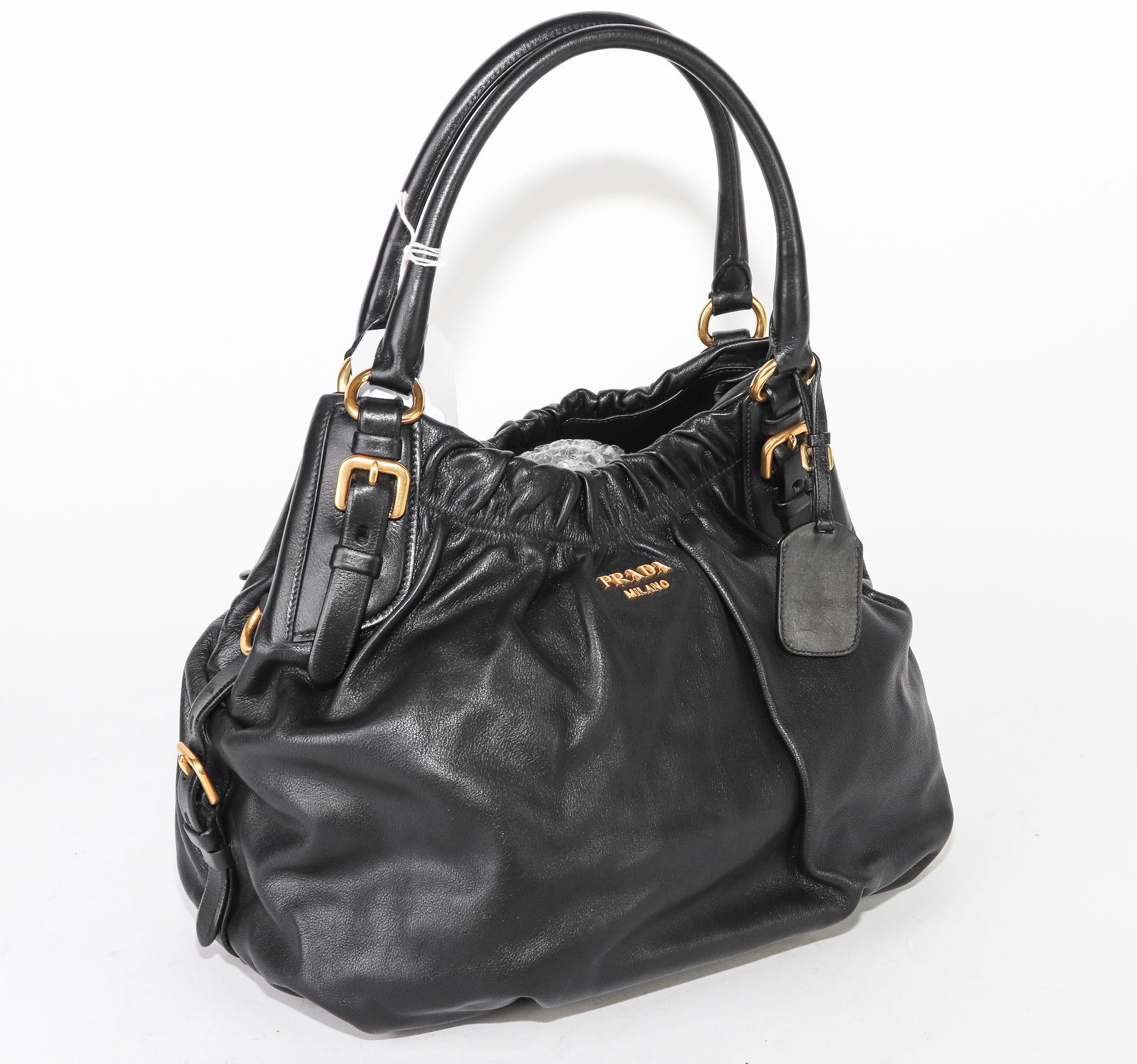 Prada Hobo Bag  in Black Calf Leather (1 of 11)