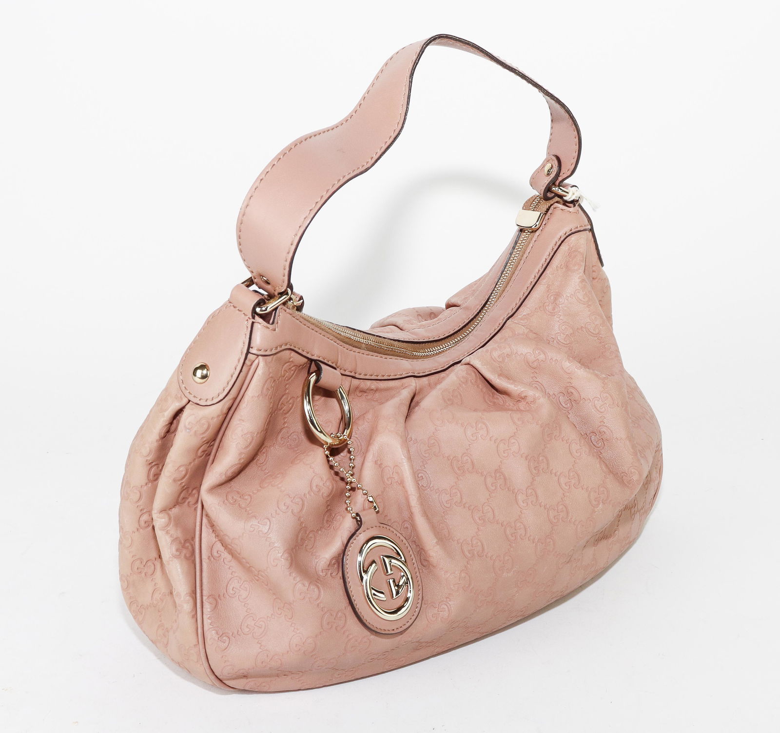Gucci Sukey Hobo MM in Blush Guccissima (1 of 8)