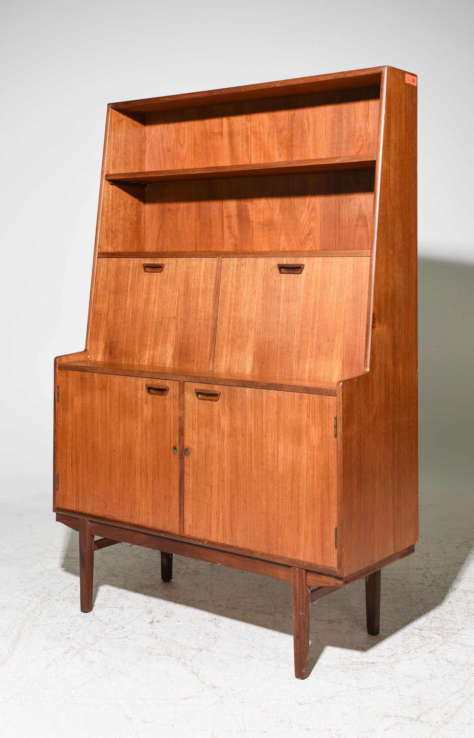 Mid Century Modern Drop Front Bookcase - Turnidge (1 of 7)