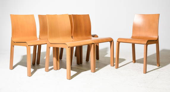 6 Italian Bross Beetle Dining Chairs by Enzo Berti: 6 Italian Bross Beetle Dining Chairs by Enzo Berti - 32 in tall x 18 x 19, Seat height is 18 inches