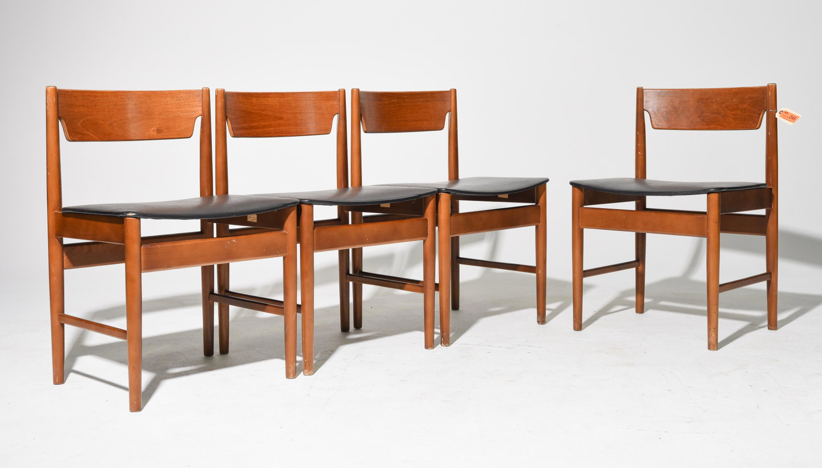 Set of 4 Mid Century Modern Dining Chairs: Set of 4 Danish Modern Style Dining Chairs - 29 in tall x 19 x 17, Seat height is 16.5 inches