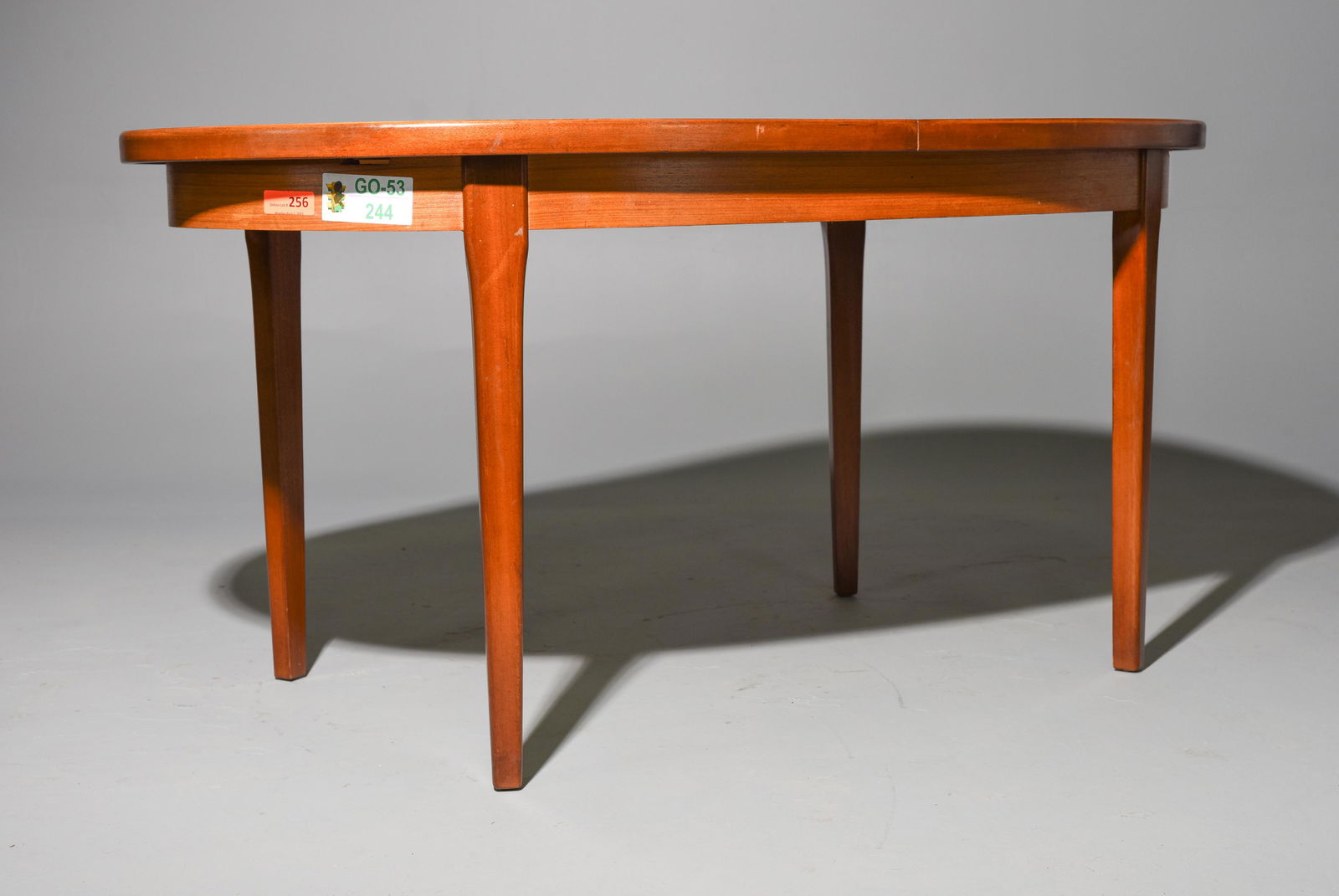 Mid Century Modern Oval Table with Pop Up Leaf (1 of 3)