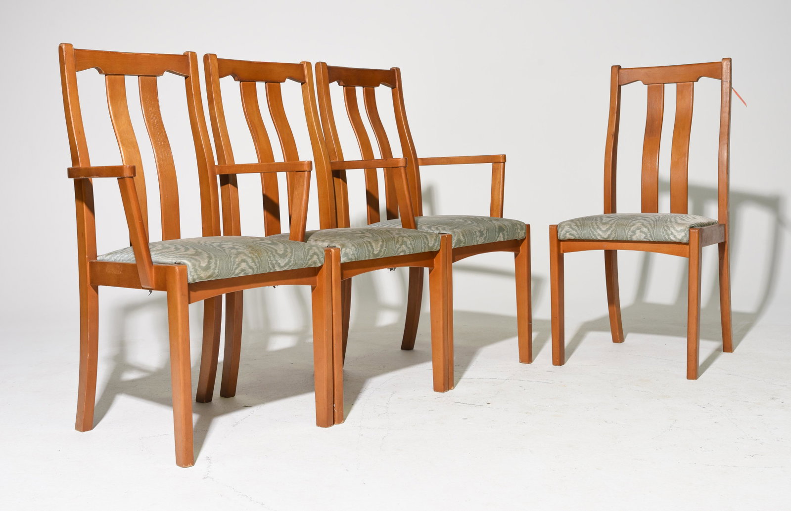 Set of 4 Mid Century Modern Dining Chairs: Set of 4 Danish Modern Style Dining Chairs - 37 in tall x 21.5 x 18, Seat height is 18 inches