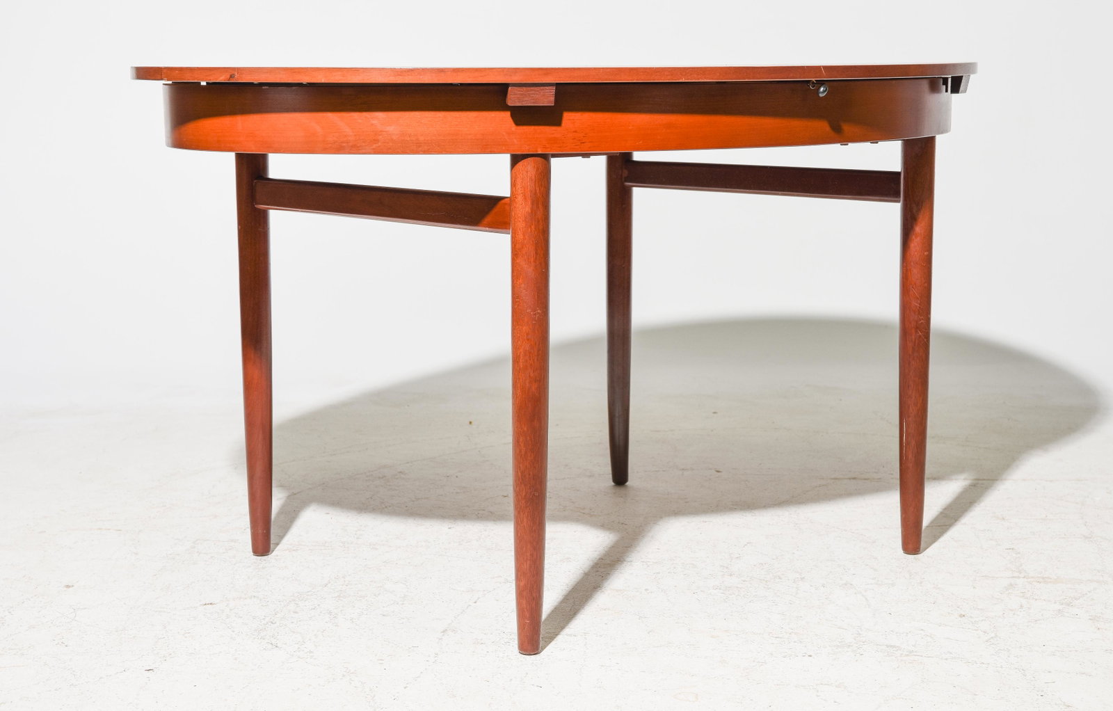Mid Century Modern Oval Table - Greaves & Thomas: Danish Modern Style Oval Table with Leaf by Greaves & Thomas - 30 in tall x 55 x 38, Leaf adds an additional 18 inches