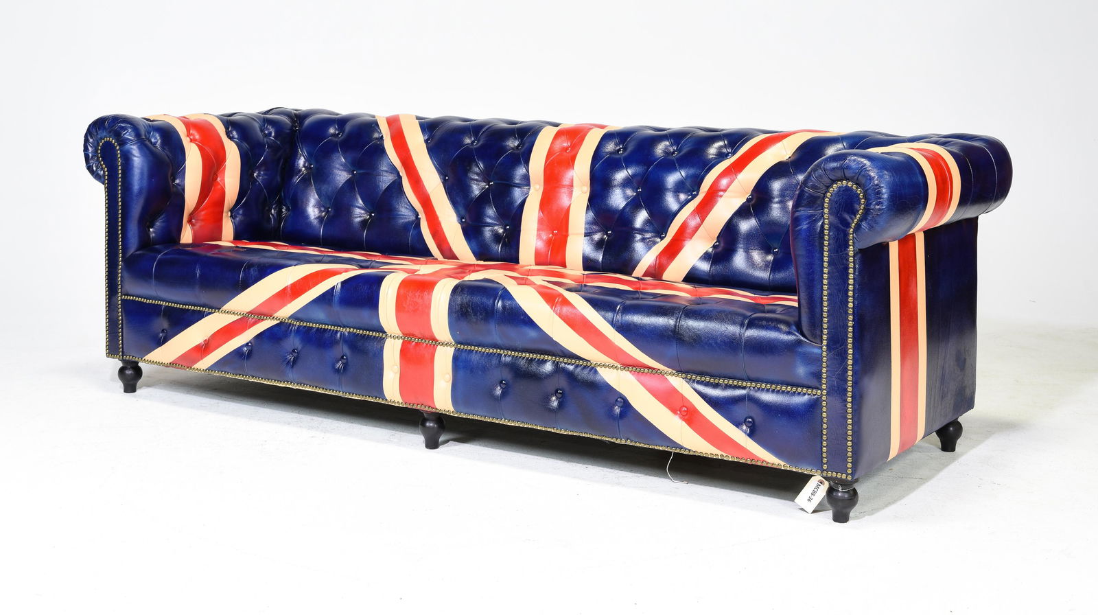Union Jack Leather Button Tufted Sofa (1 of 5)