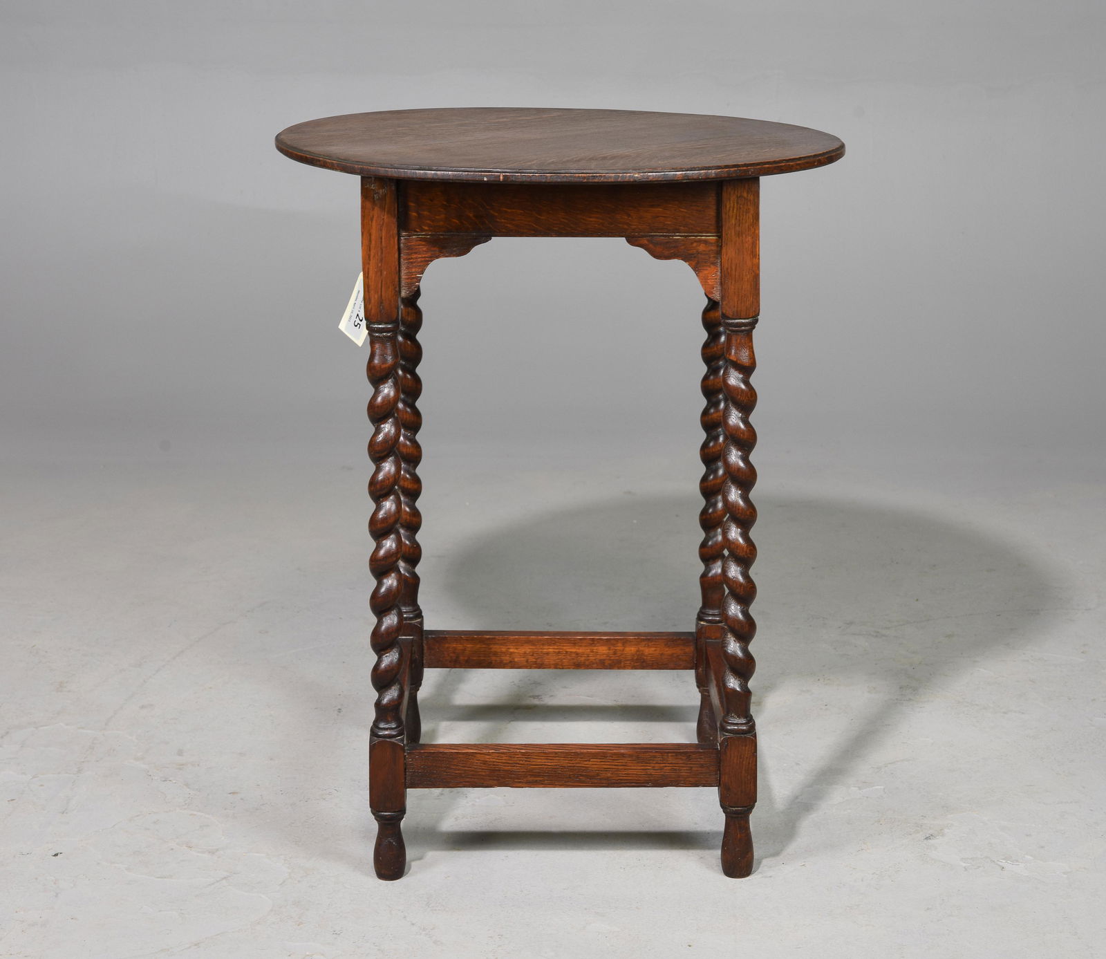 British Round Oak Barley Twist Occasional Table (1 of 2)