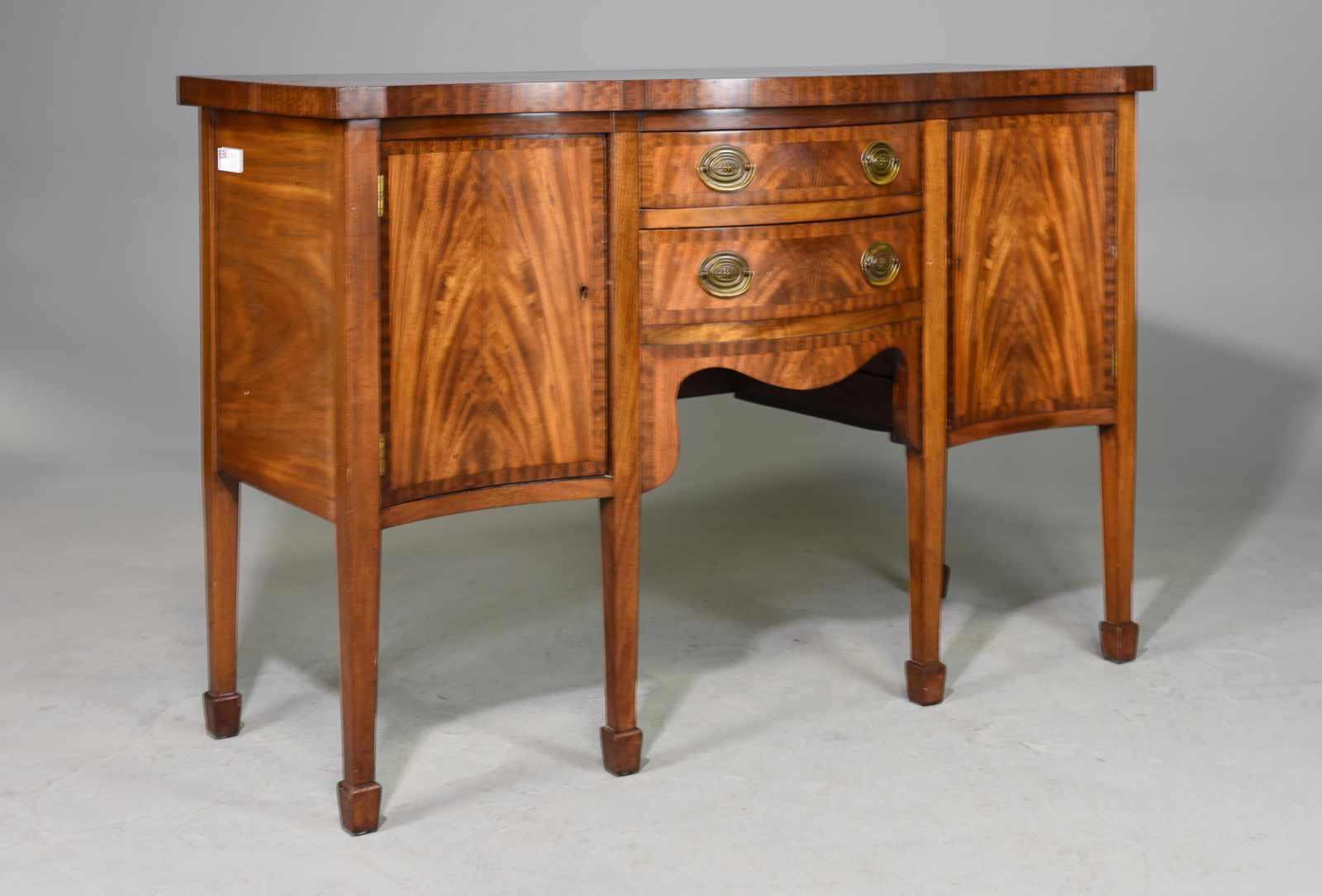 English Mahogany Serpentine Front Sideboard (1 of 4)