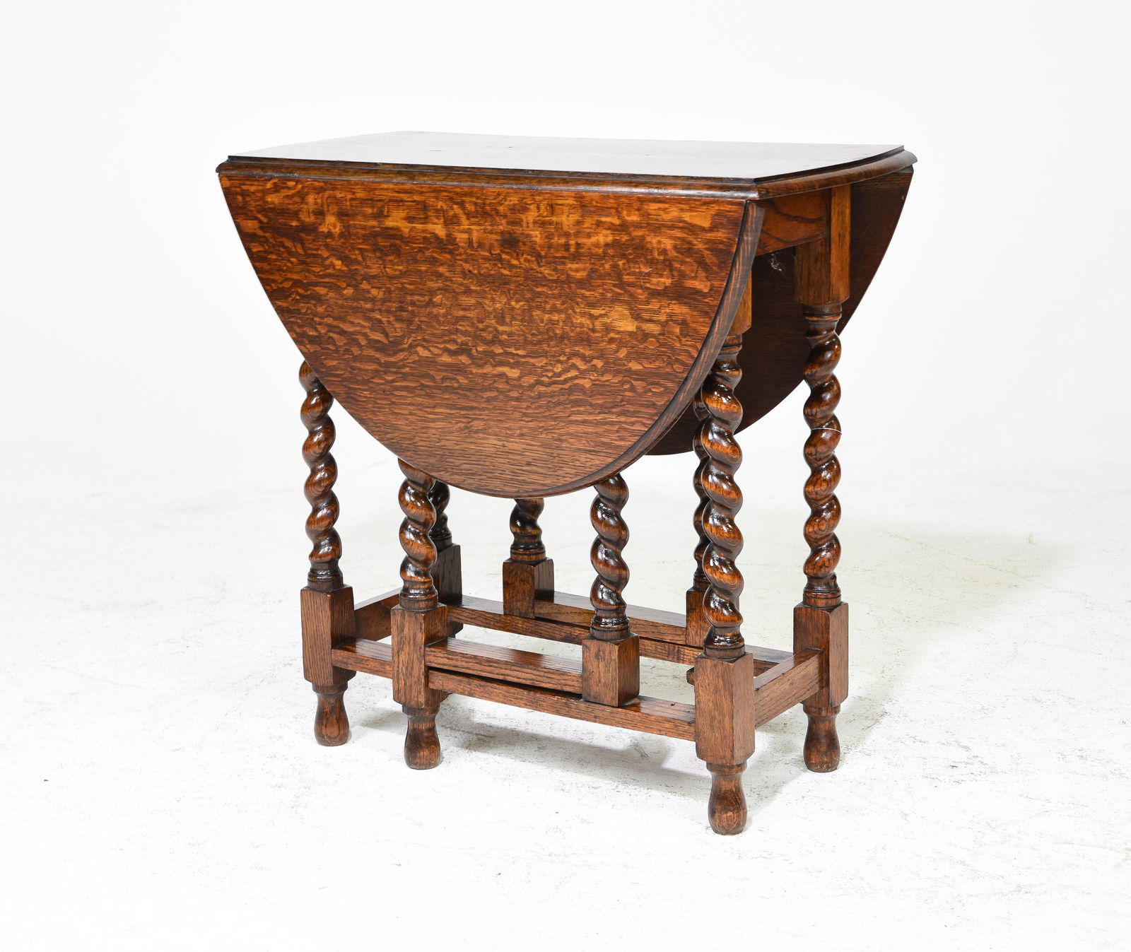 British Oak Barley Twist Drop Leaf Table #3 (1 of 3)