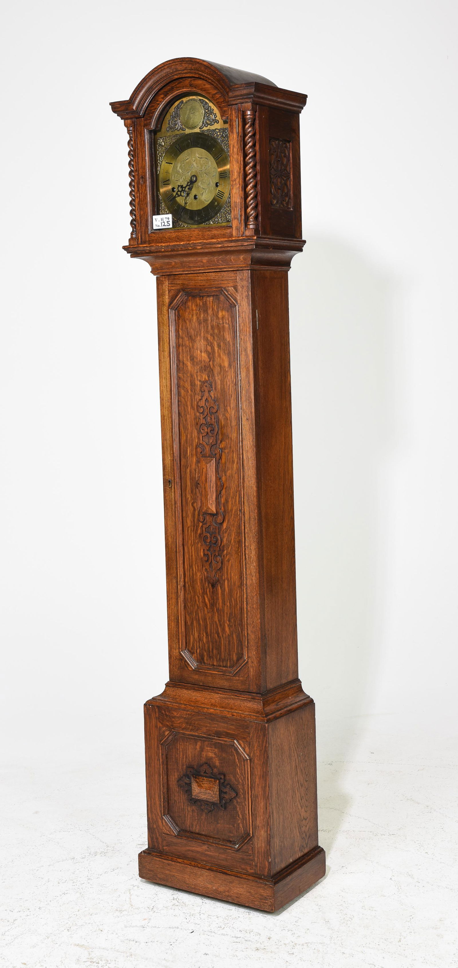 British Oak Barley Twist Grandmother Clock (1 of 5)