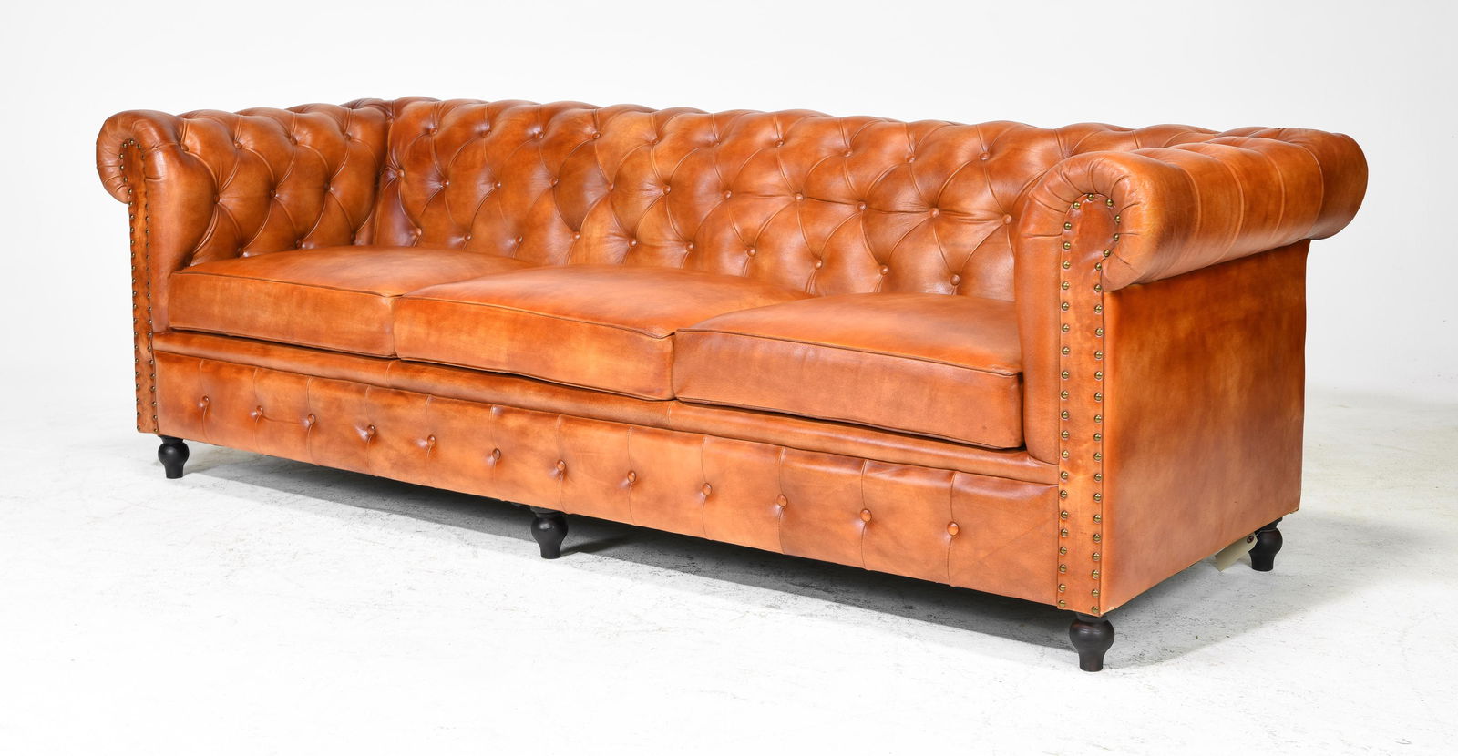 Button Tufted Leather Oversize Sofa #2 (1 of 3)