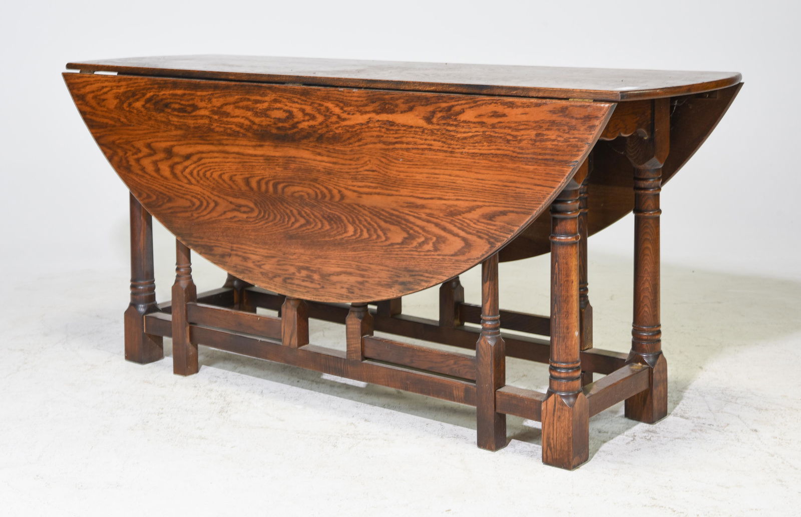 English Large Oak Drop Leaf Table / Wake Table (1 of 2)