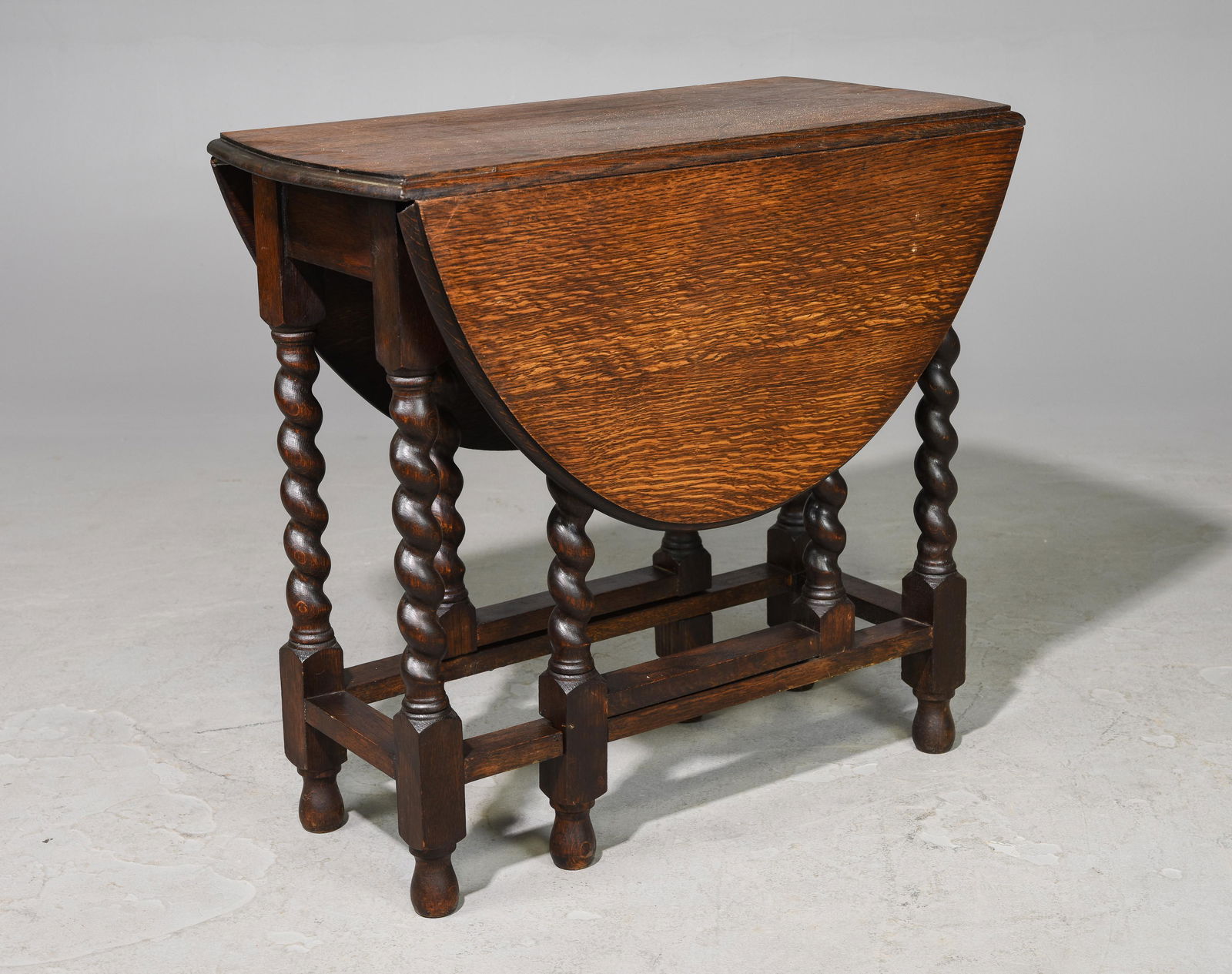 English Oak Barley Twist Drop Leaf Table #2 (1 of 2)