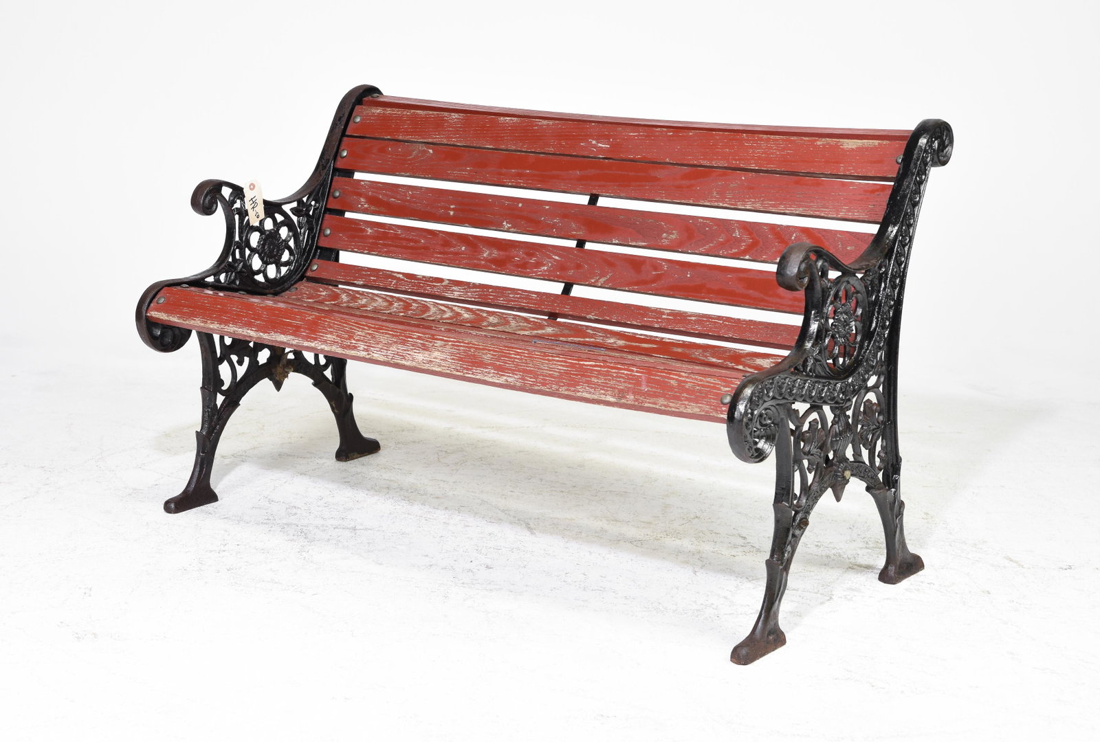 Garden / Park Iron and Wood Slat Bench: Garden / Park Iron and Wood Slat Bench - 30 in tall x 50 x 27, Seat height is 18 inches