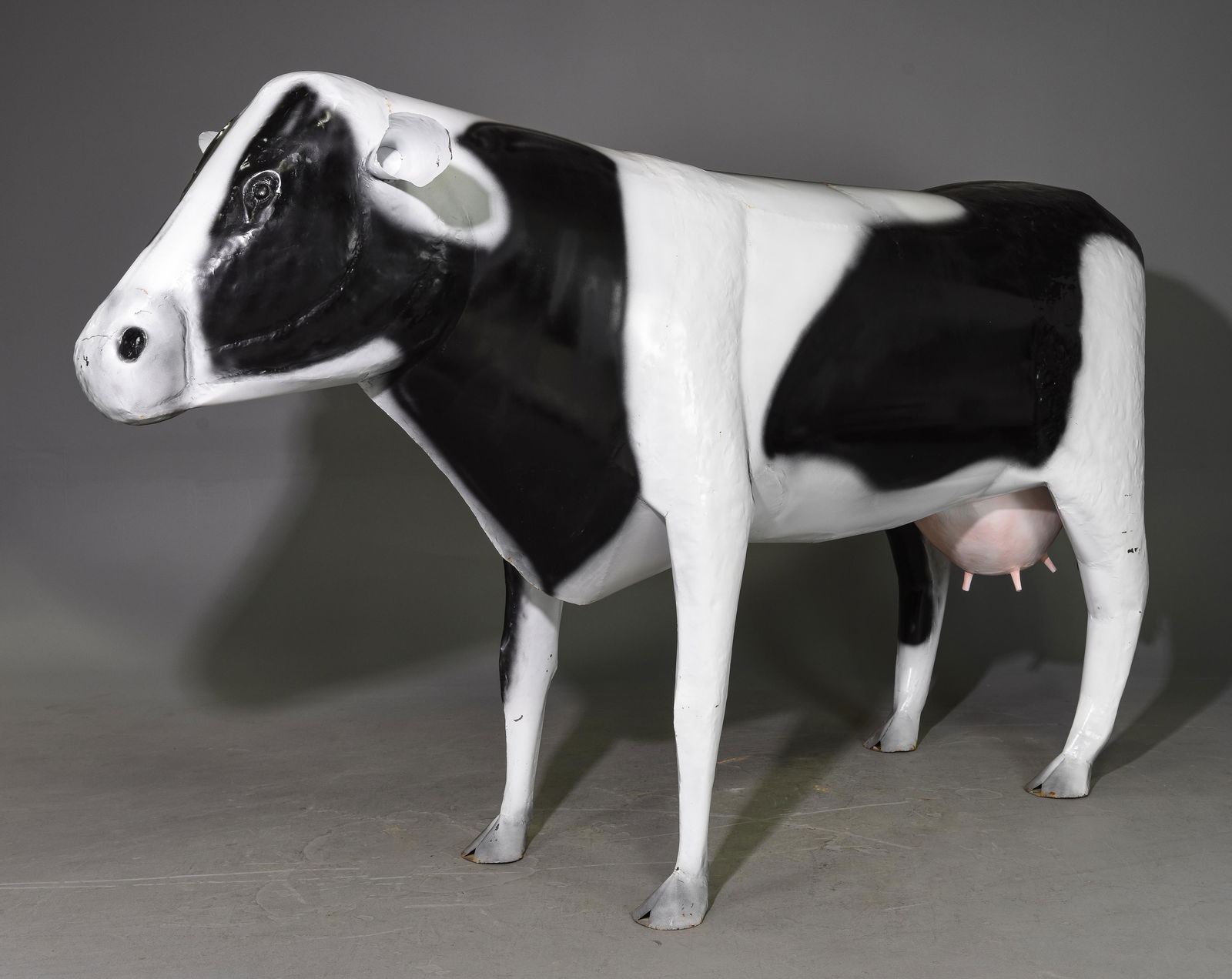 Life Size Painted Metal Milk Cow (1 of 4)