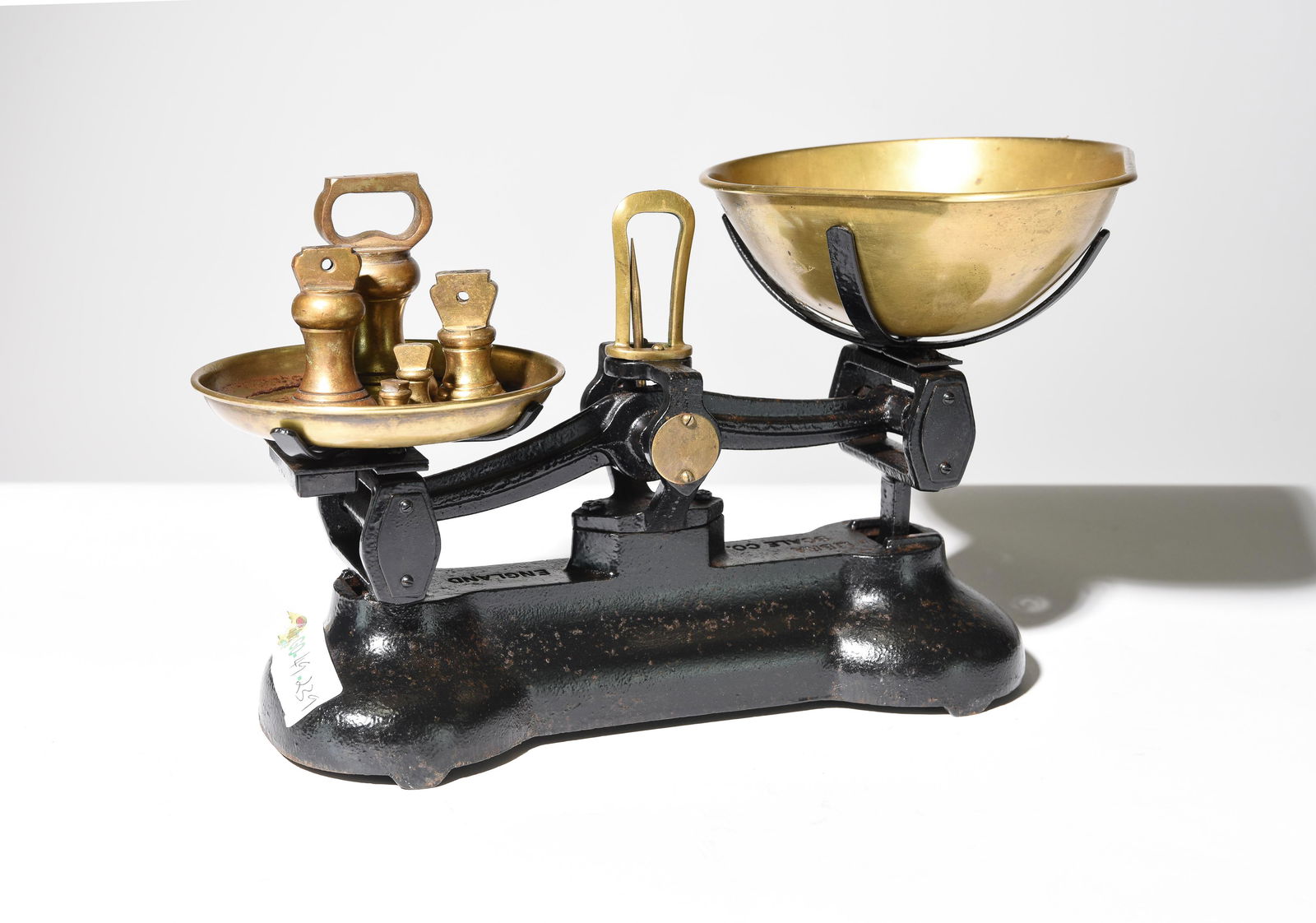 British Black Balance Scale with Bell Weights (1 of 3)