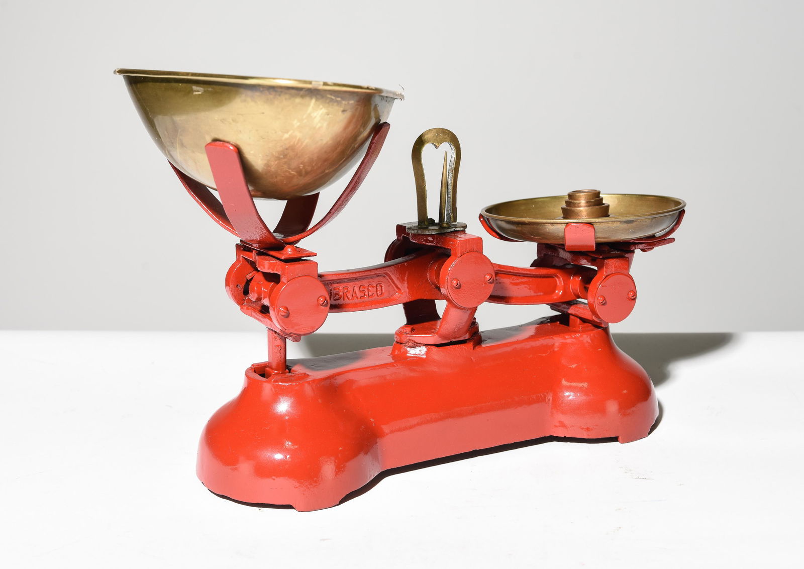 British Red Balance Scale with Weights (1 of 3)