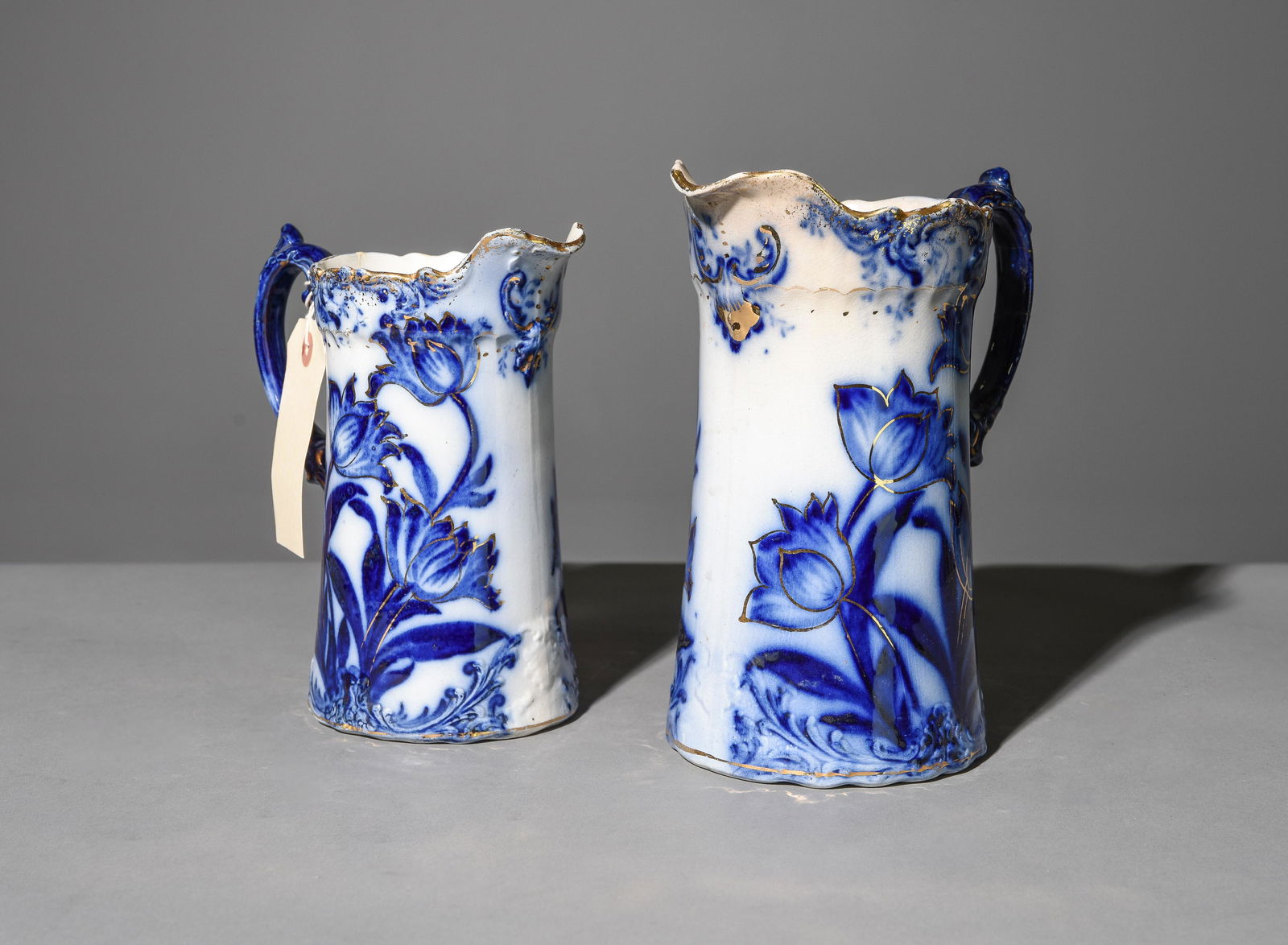 2 Victorian Flo Blue Pitchers (1 of 3)