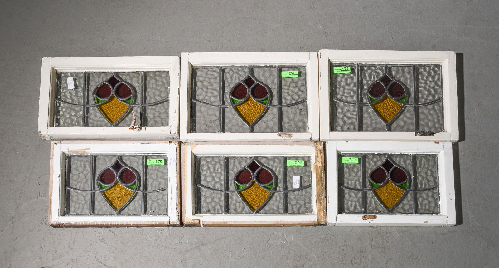 6 British Stained Glass Windows (1 of 2)