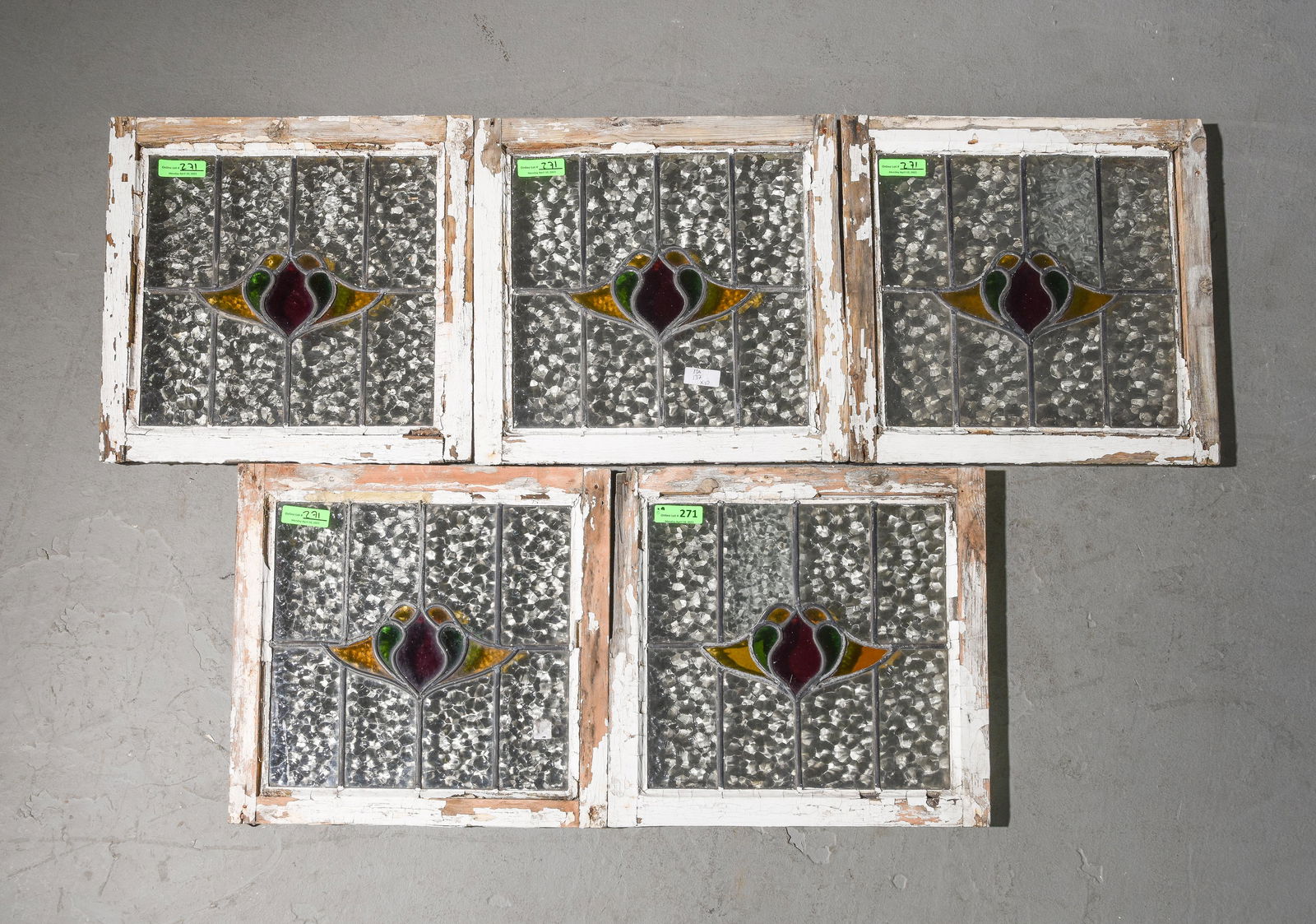 5 British Stained Glass Windows (1 of 2)