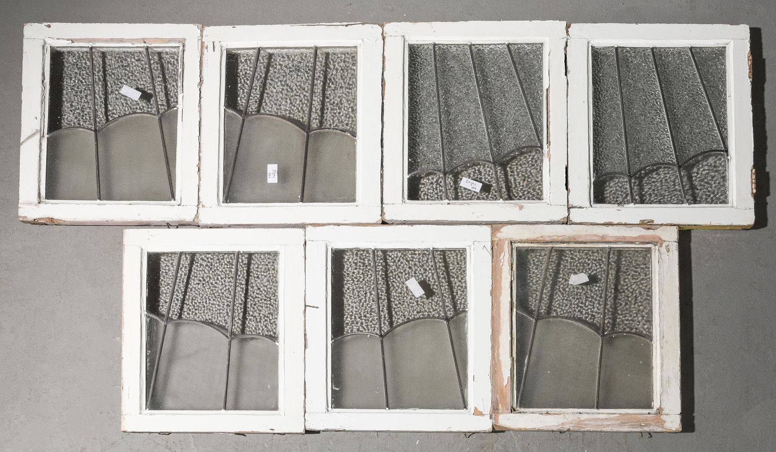 7 British Clear Leaded Glass Windows (1 of 3)